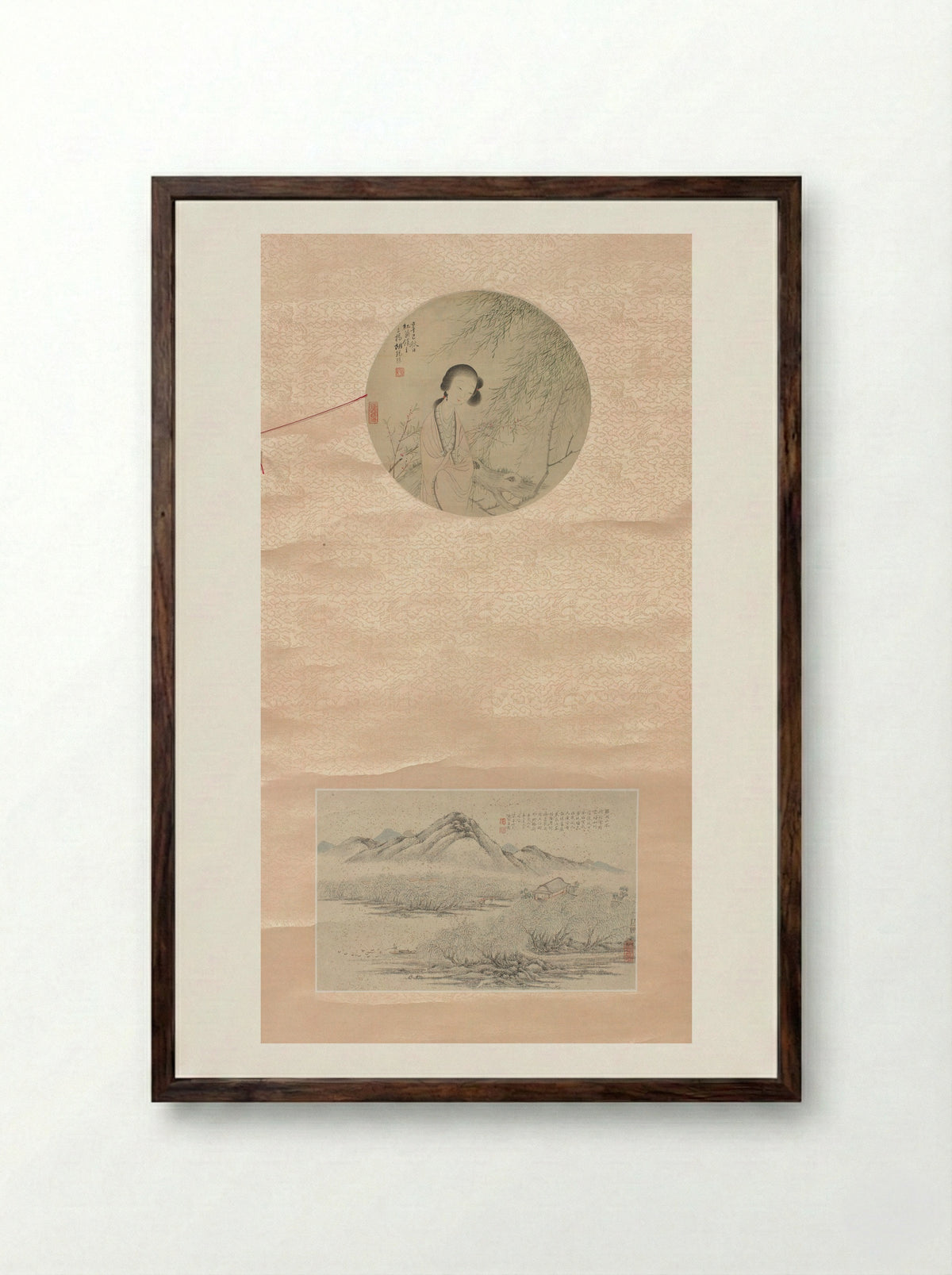 Beautiful Lady - Hu Xigui - Framed Print Dark Wood