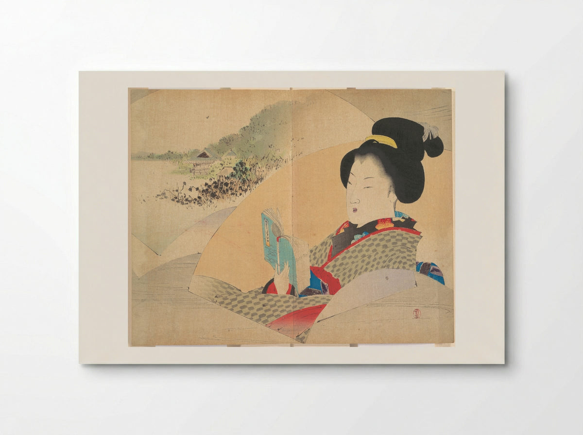 Beauty Looking at Shinobazu Pond - Watanabe Seitei - Poster