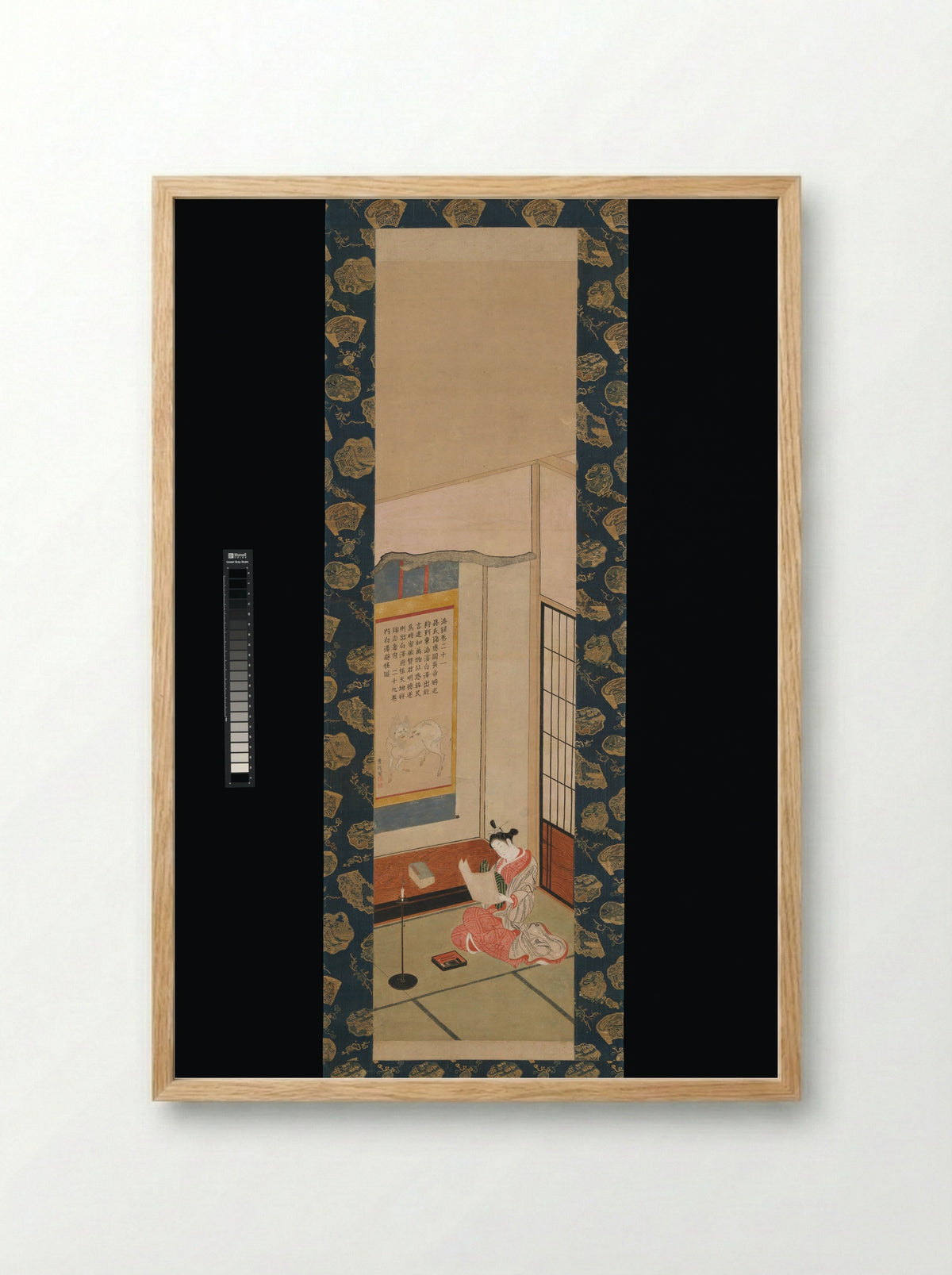 Beauty Reading a Letter - Ishikawa Toyonobu - Framed Print Wood