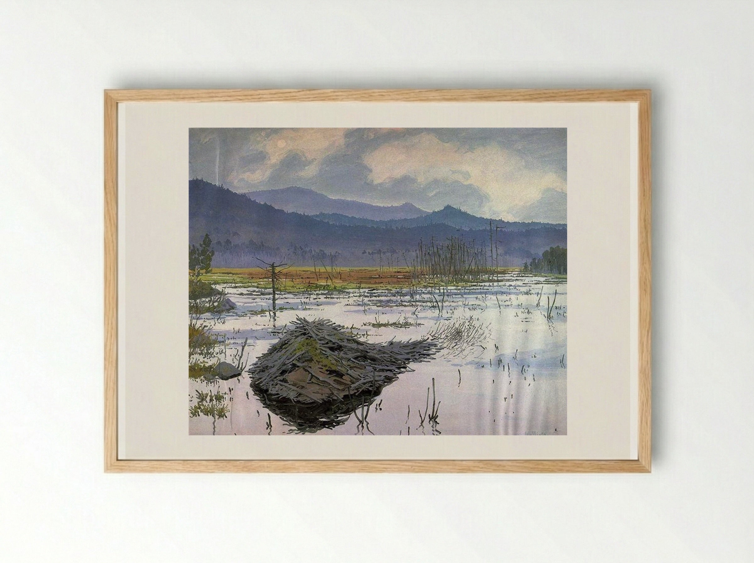 Beaver Pond - Neil Welliver - Framed Print Wood