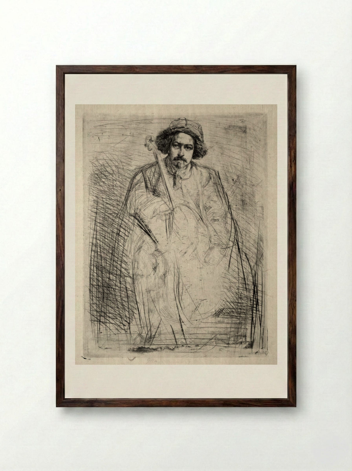 Becquet - James McNeill Whistler - Framed Print Dark Wood