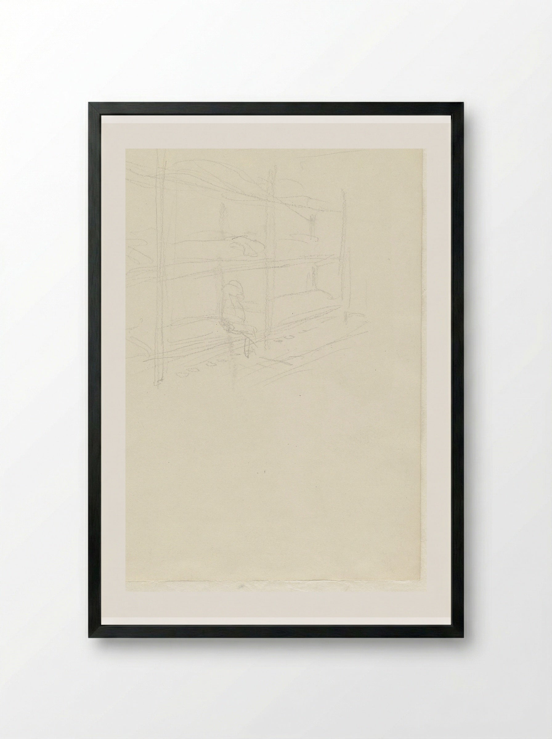 Bedden in de barak - Aat Breur-Hibma - Framed Print Black
