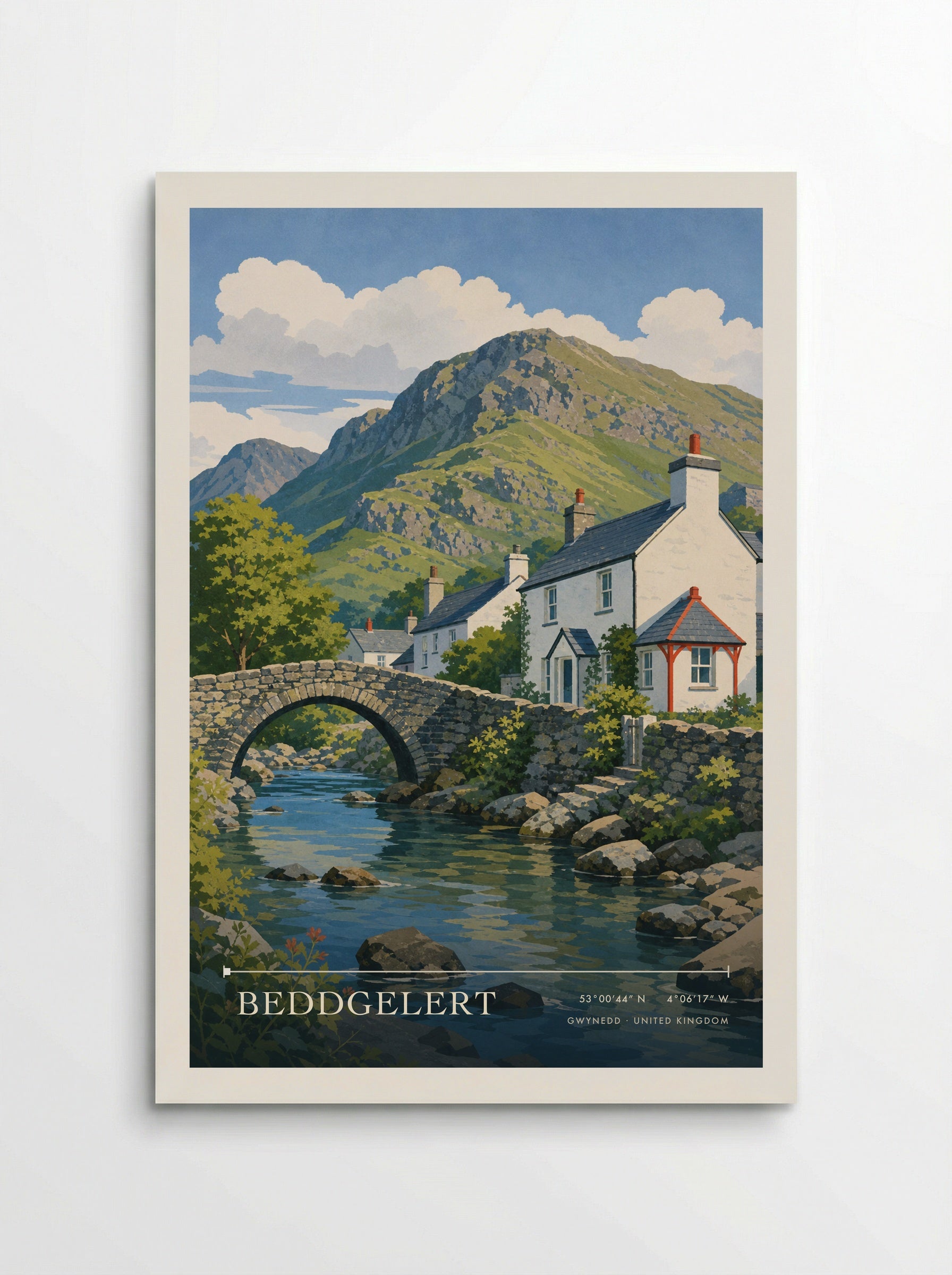 Beddgelert Gwynedd United Kingdom Travel Poster - Poster