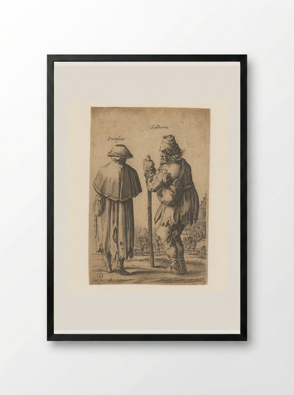 Bedelaar en bedelares - Salomon Savery - Framed Print Black