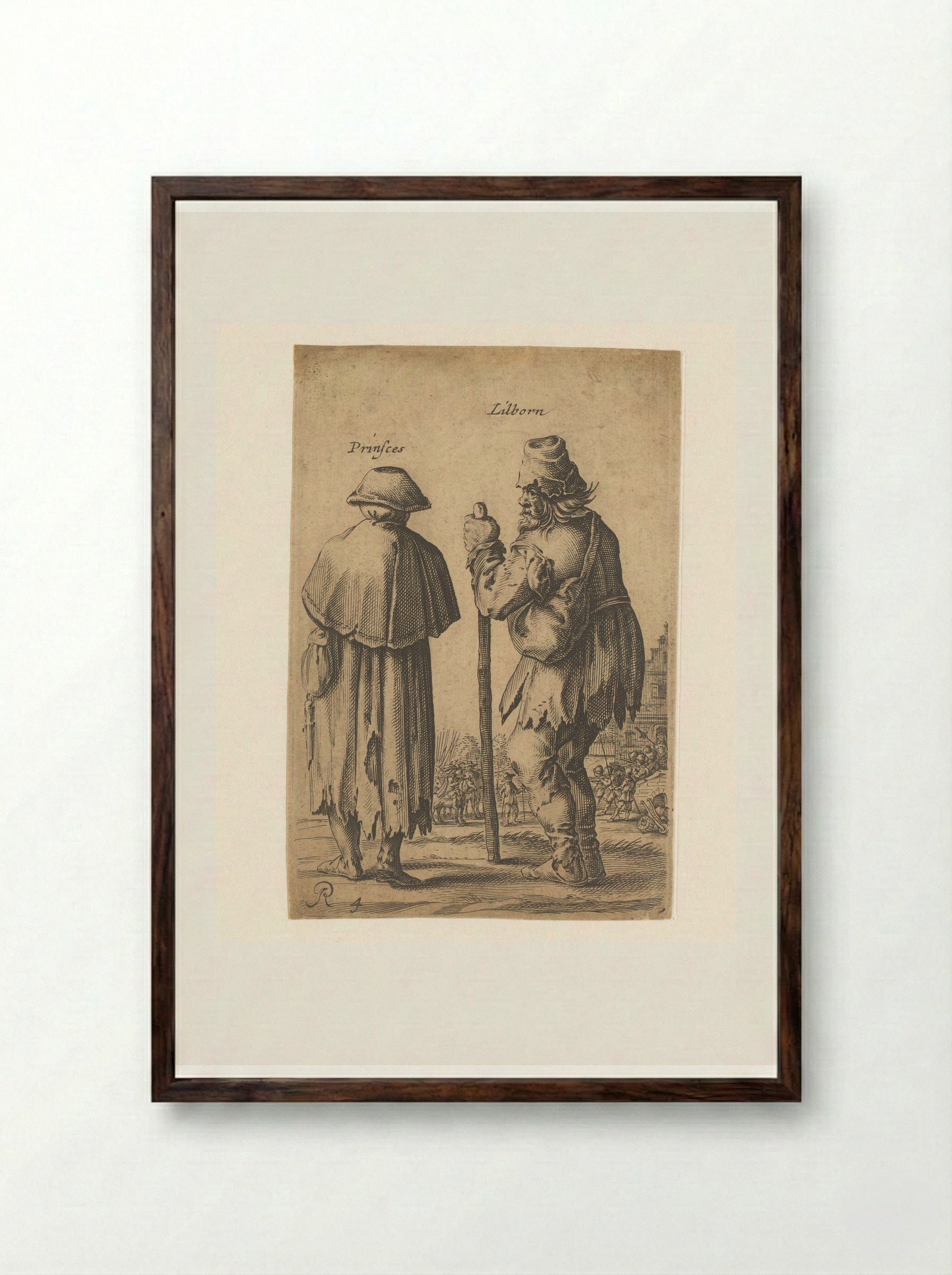 Bedelaar en bedelares - Salomon Savery - Framed Print Dark Wood