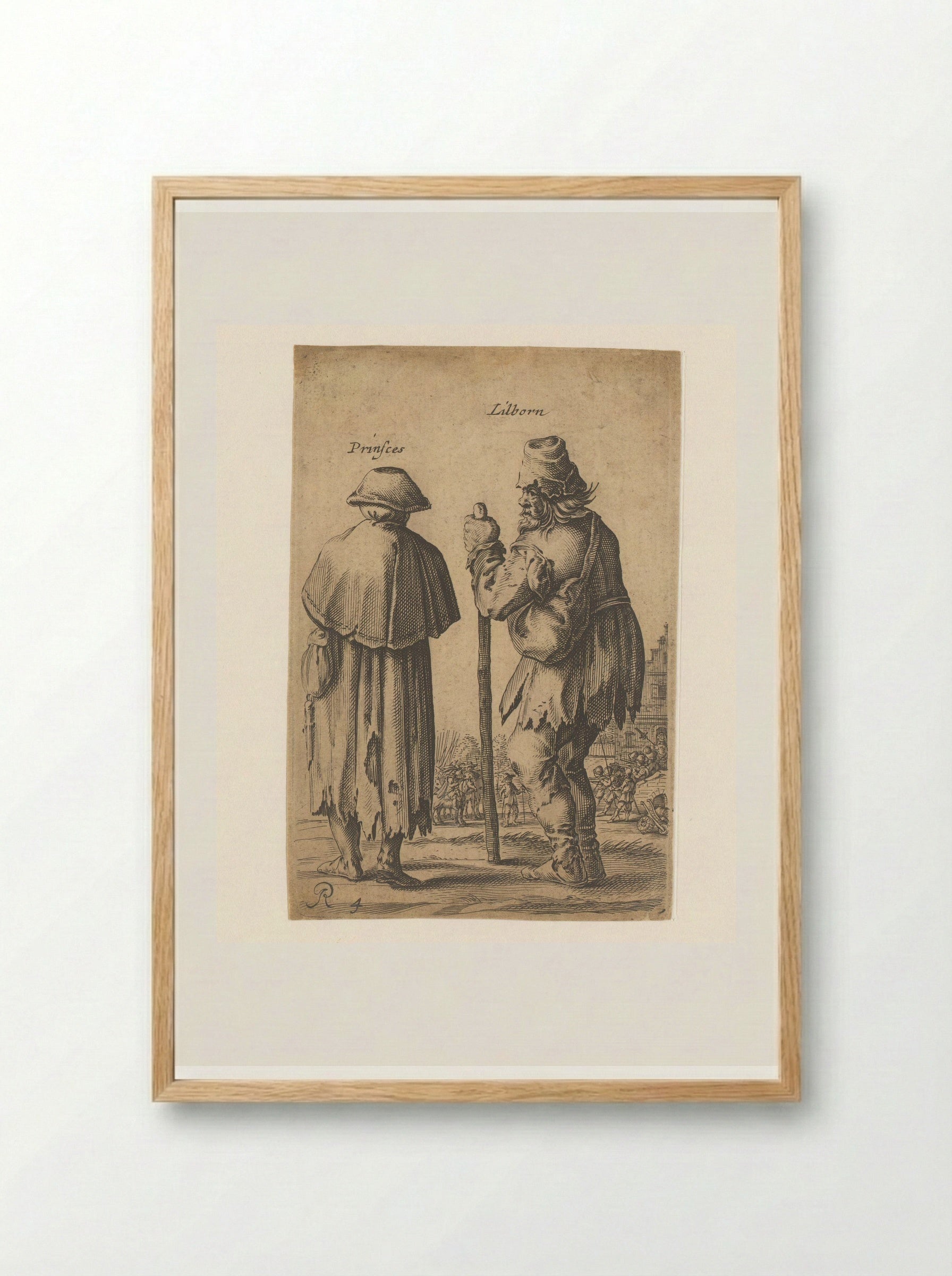 Bedelaar en bedelares - Salomon Savery - Framed Print Wood