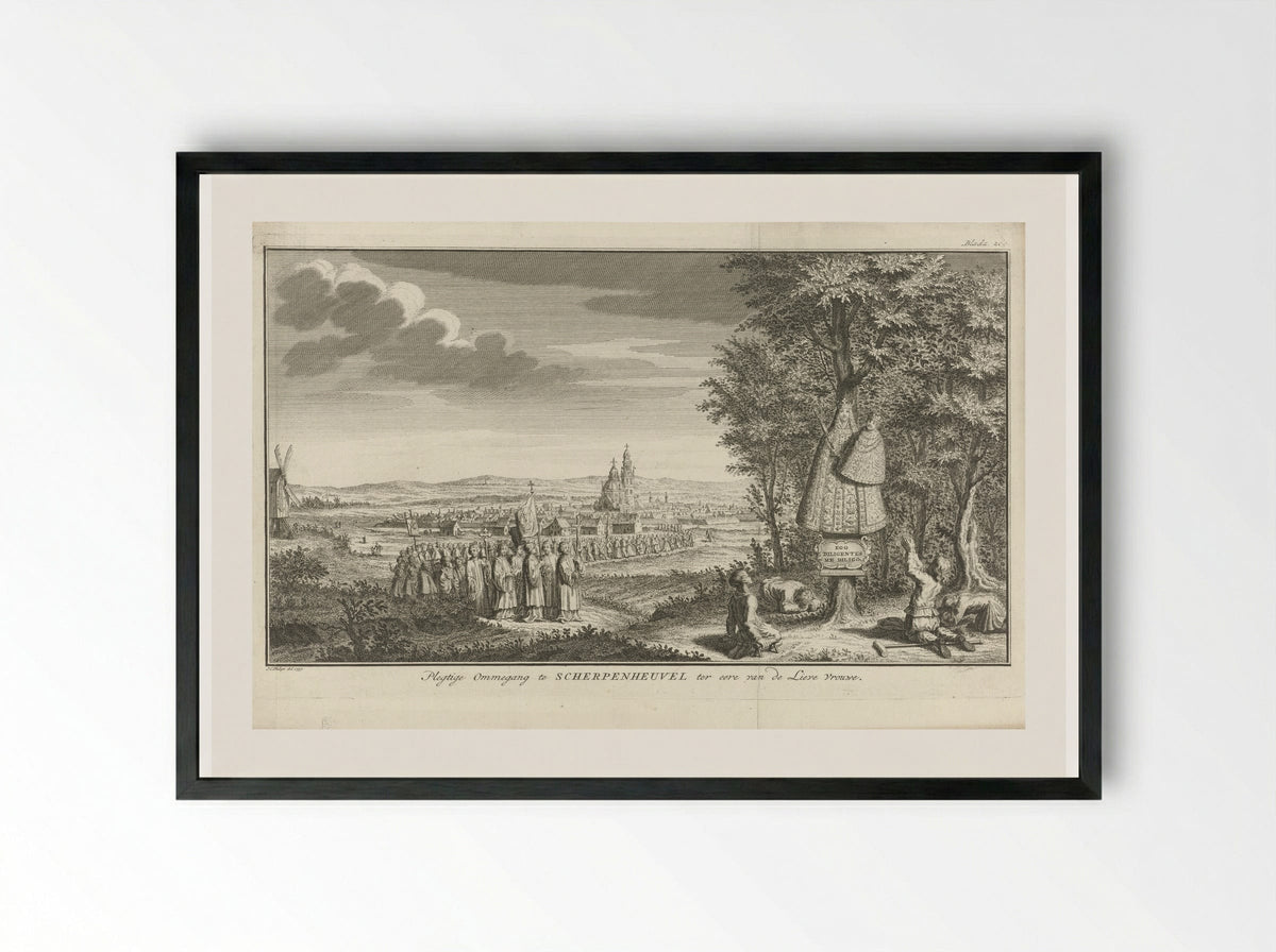 Bedevaart op weg naar Onze Lieve Vrouw van Scherpenheuvel - Jan Caspar Philips - Framed Print Black