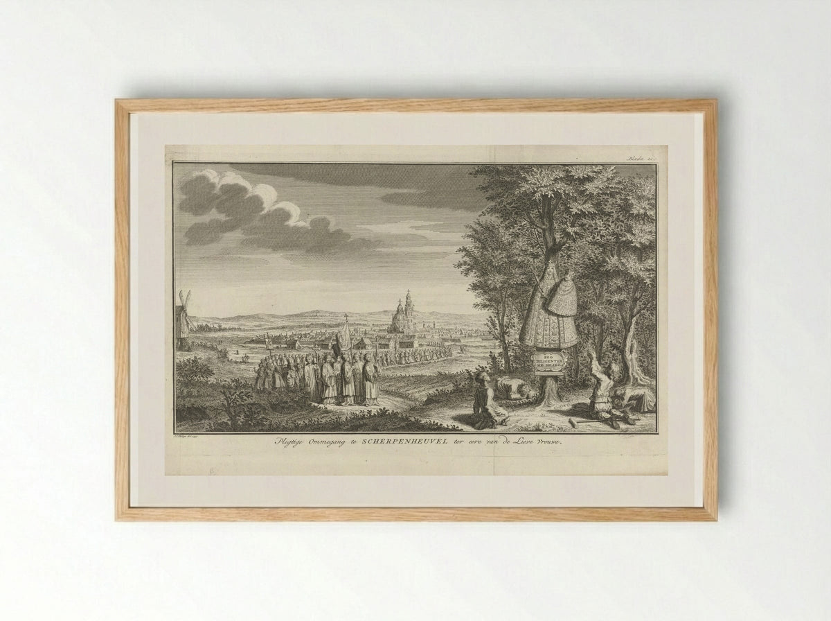 Bedevaart op weg naar Onze Lieve Vrouw van Scherpenheuvel - Jan Caspar Philips - Framed Print Wood