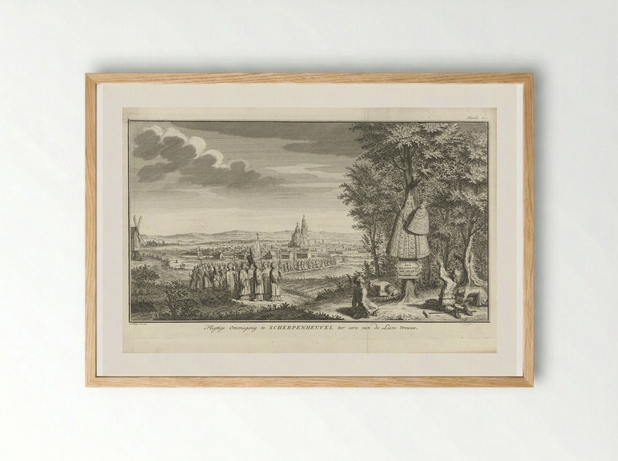 Bedevaart op weg naar Onze Lieve Vrouw van Scherpenheuvel - Jan Caspar Philips - Framed Print Wood