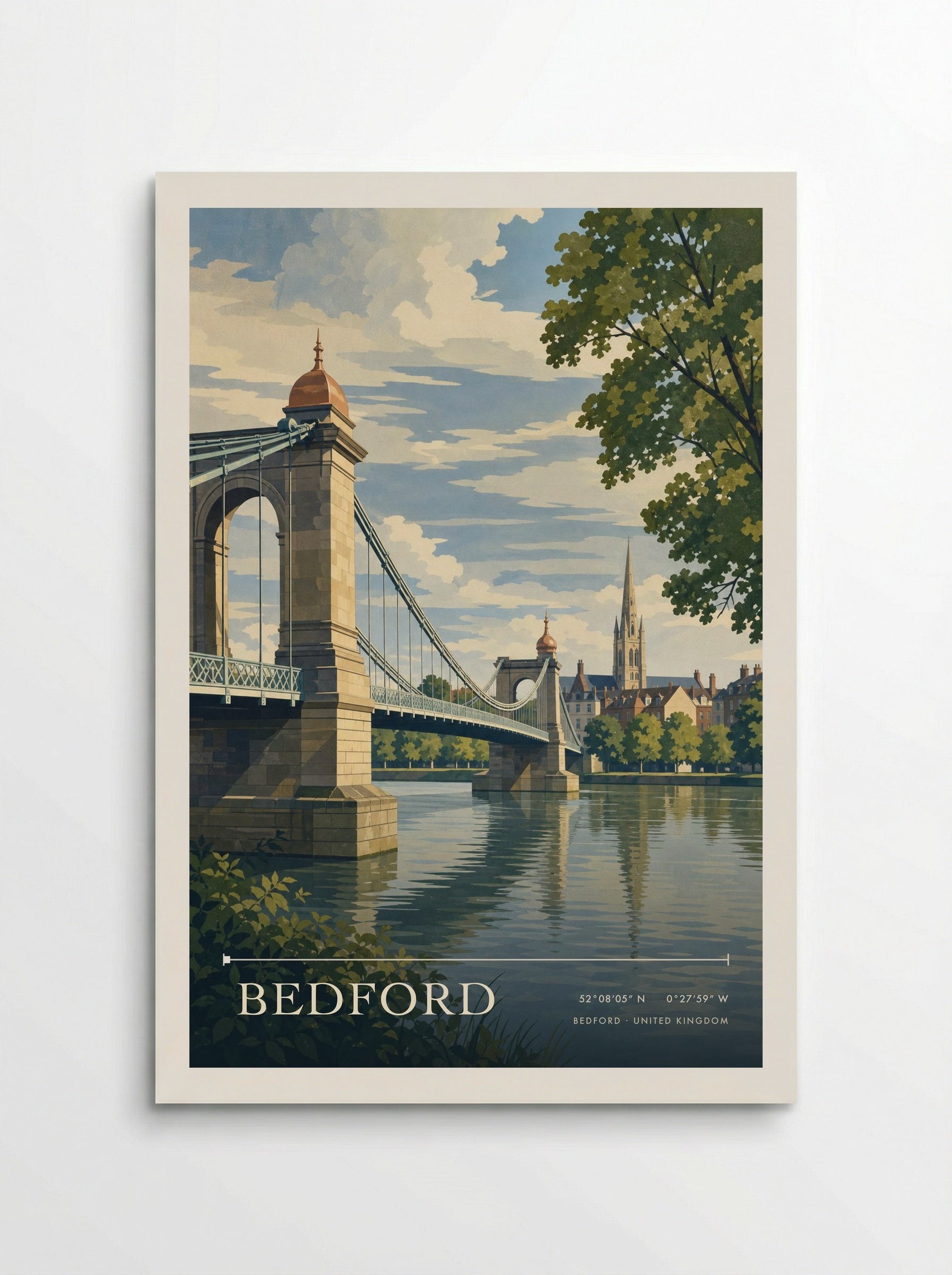 Bedford United Kingdom Travel Poster - Poster