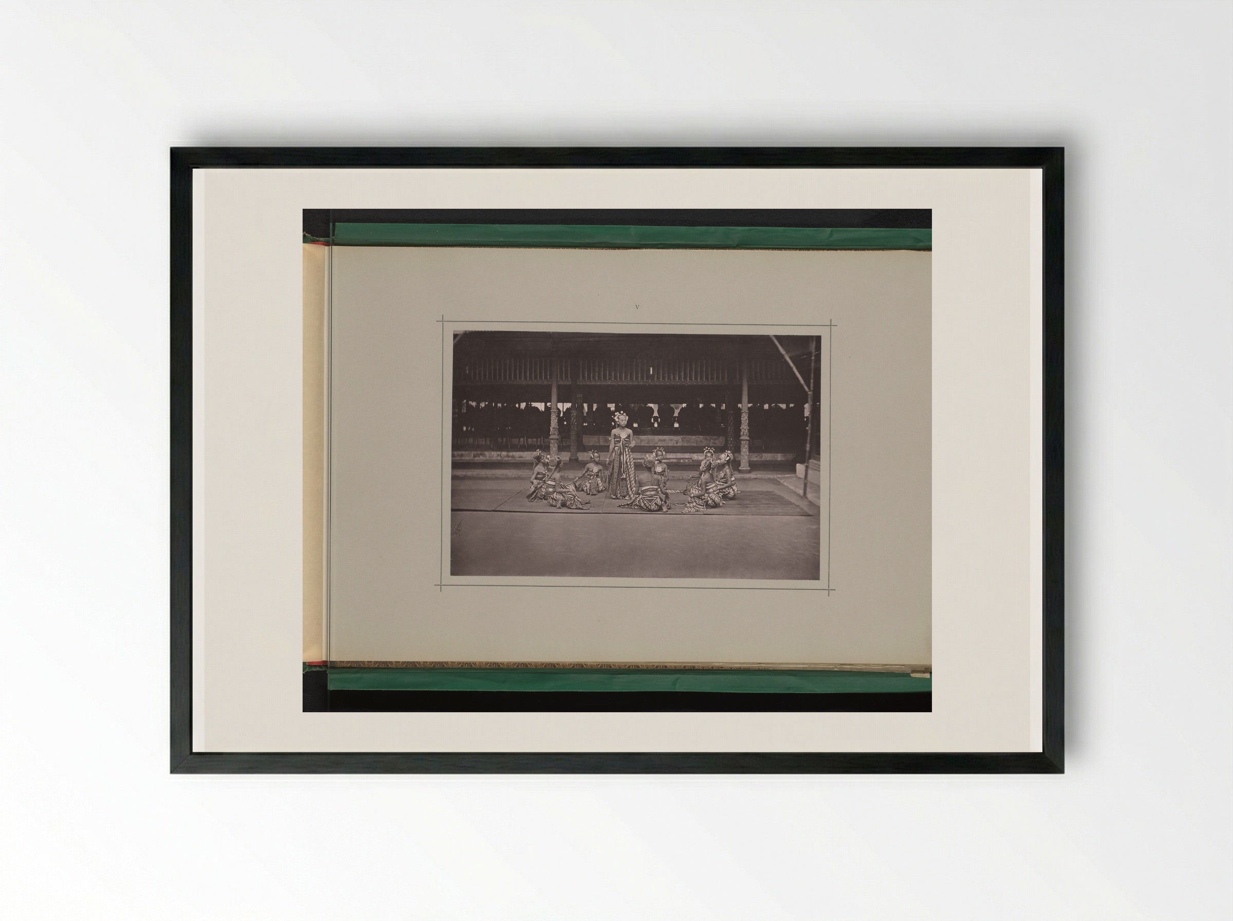 Bedhaya Dancers in the Kraton Ngayogyakarta Hadiningrat - Kassian Céphas - Framed Print Black