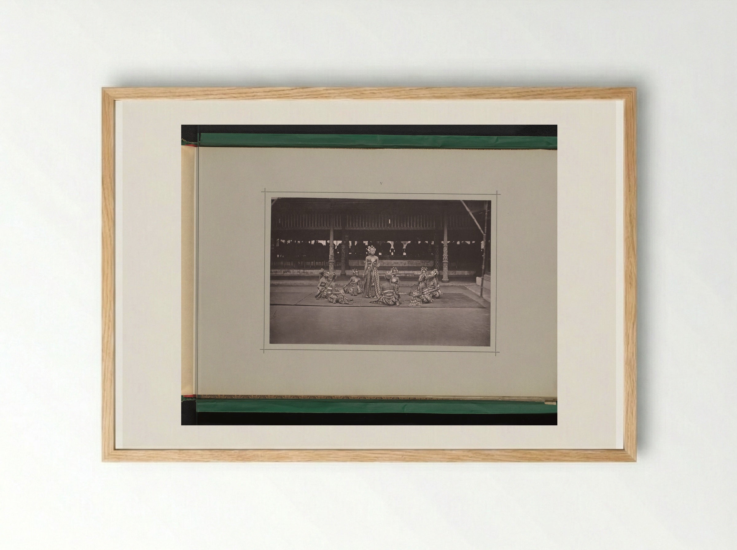 Bedhaya Dancers in the Kraton Ngayogyakarta Hadiningrat - Kassian Céphas - Framed Print Wood