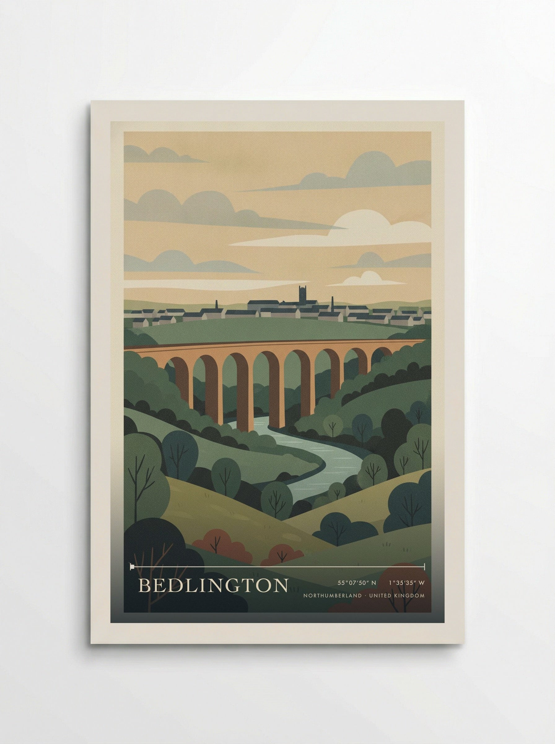 Bedlington Northumberland United Kingdom Travel Poster - Poster