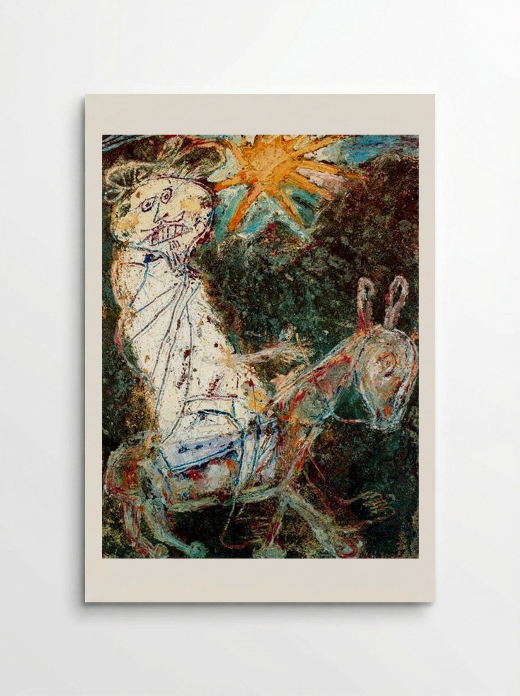 Bedouin on a donkey - Jean Dubuffet - Poster