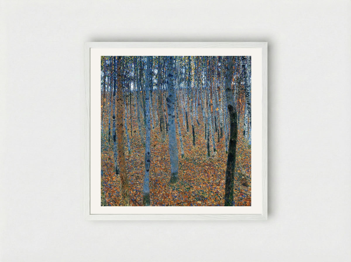 Beech Grove I - Gustav Klimt - Framed Print White