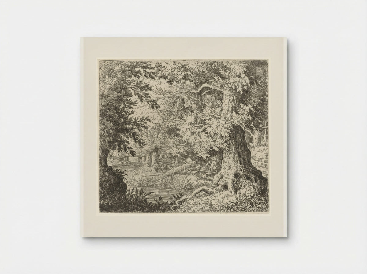 Beekje in het bos - Allaert van Everdingen - Poster