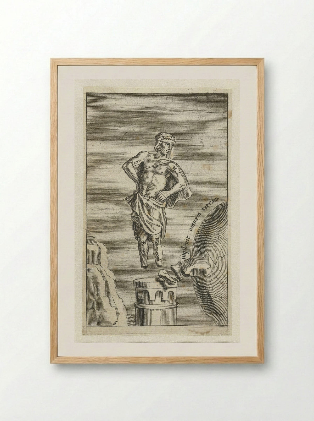 Beeld uit de droom van Nebukadnezar II - Salomon Italia - Framed Print Wood