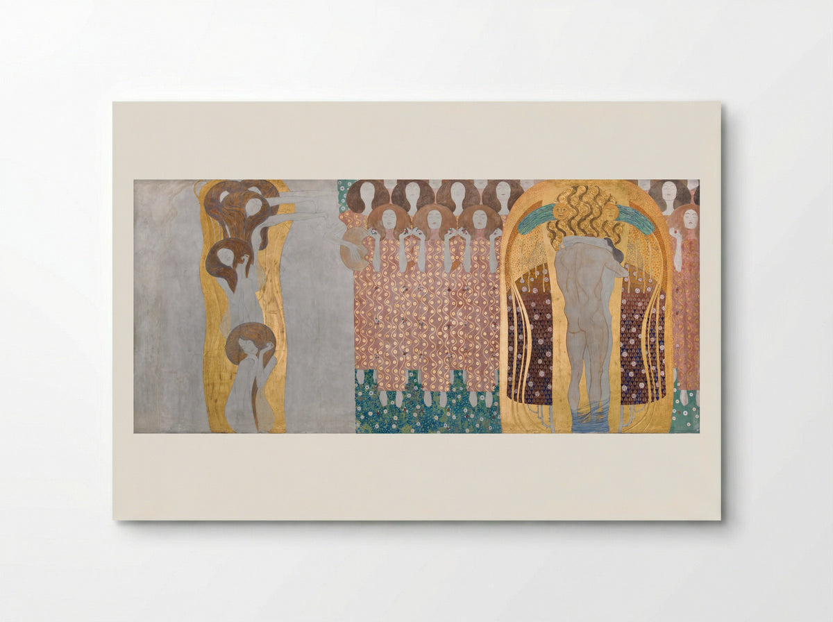 The Beethoven Frieze: The Longing for Happiness Finds Repose in Poetry - Gustav Klimt - Poster [HQ 6be9760f271c]