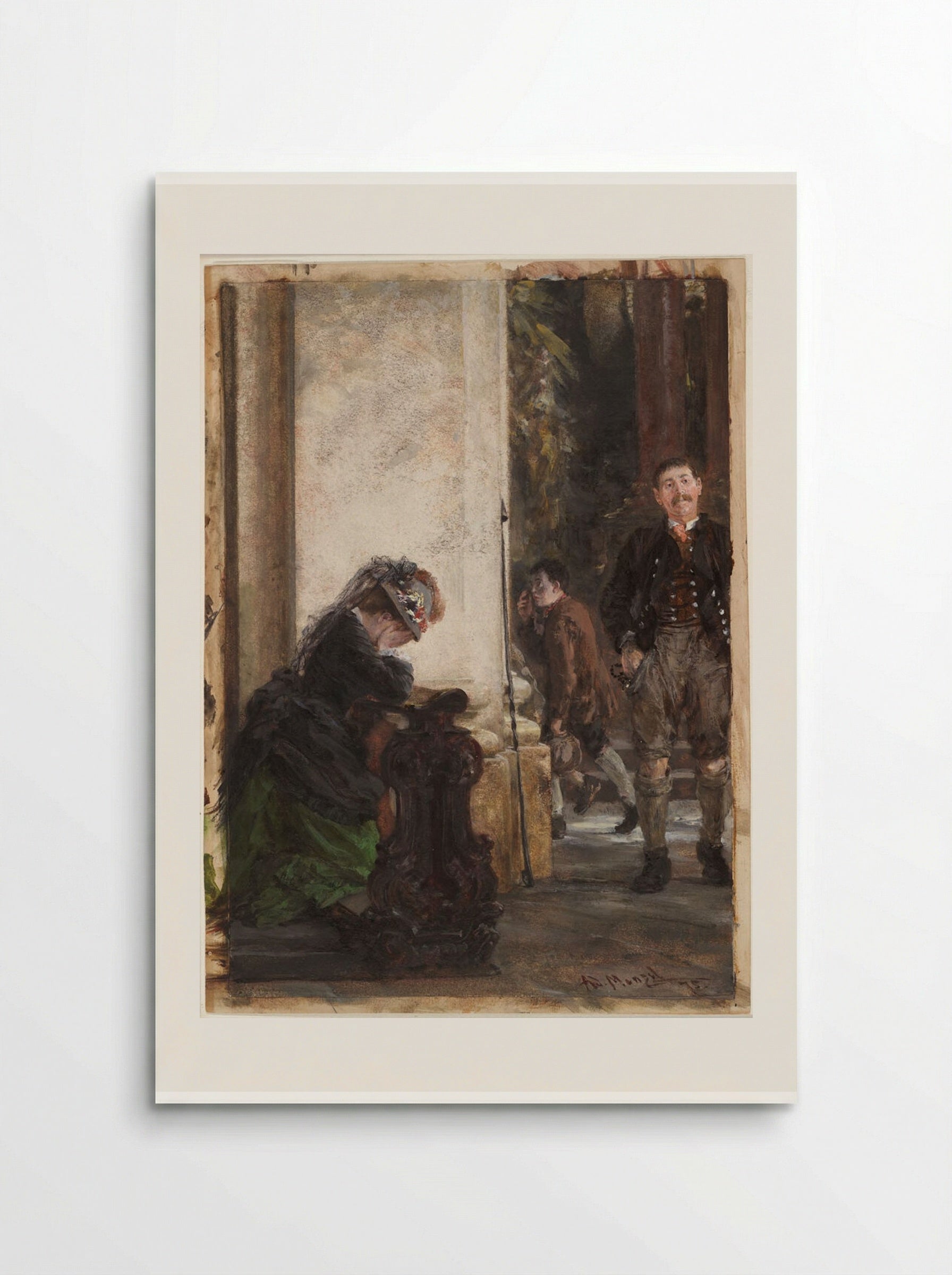 Before Confession - Adolph Menzel - Poster