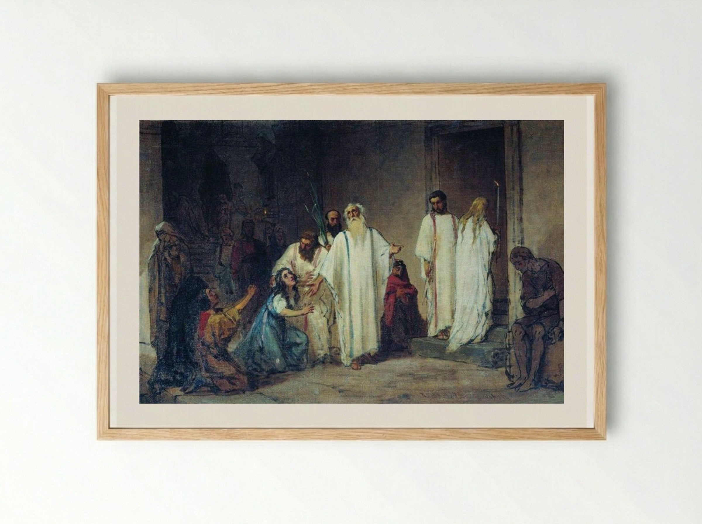 Before Entering the Arena - Fyodor Bronnikov - Framed Print Wood