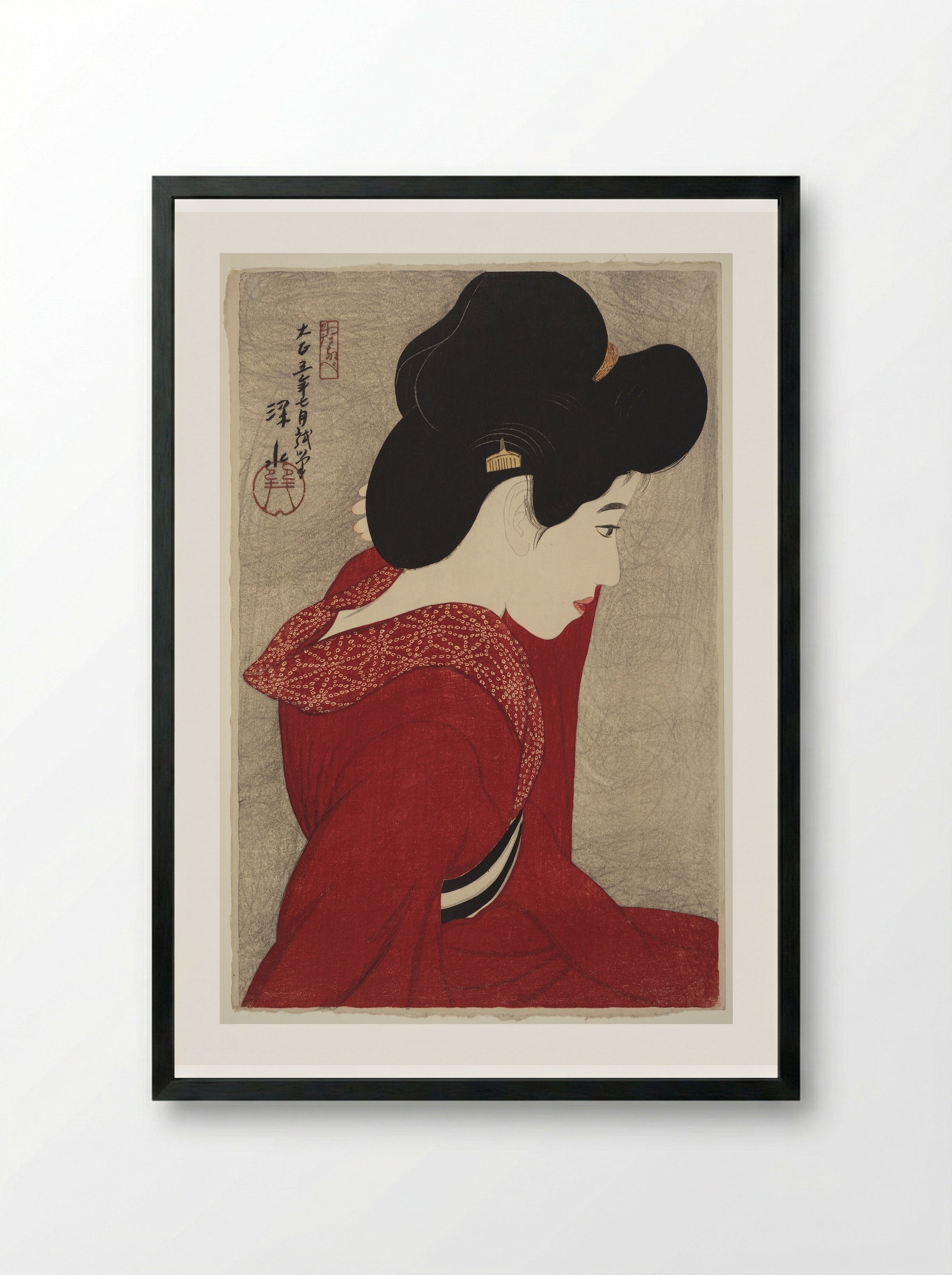 Before the Mirror - Itō Shinsui - Framed Print Black