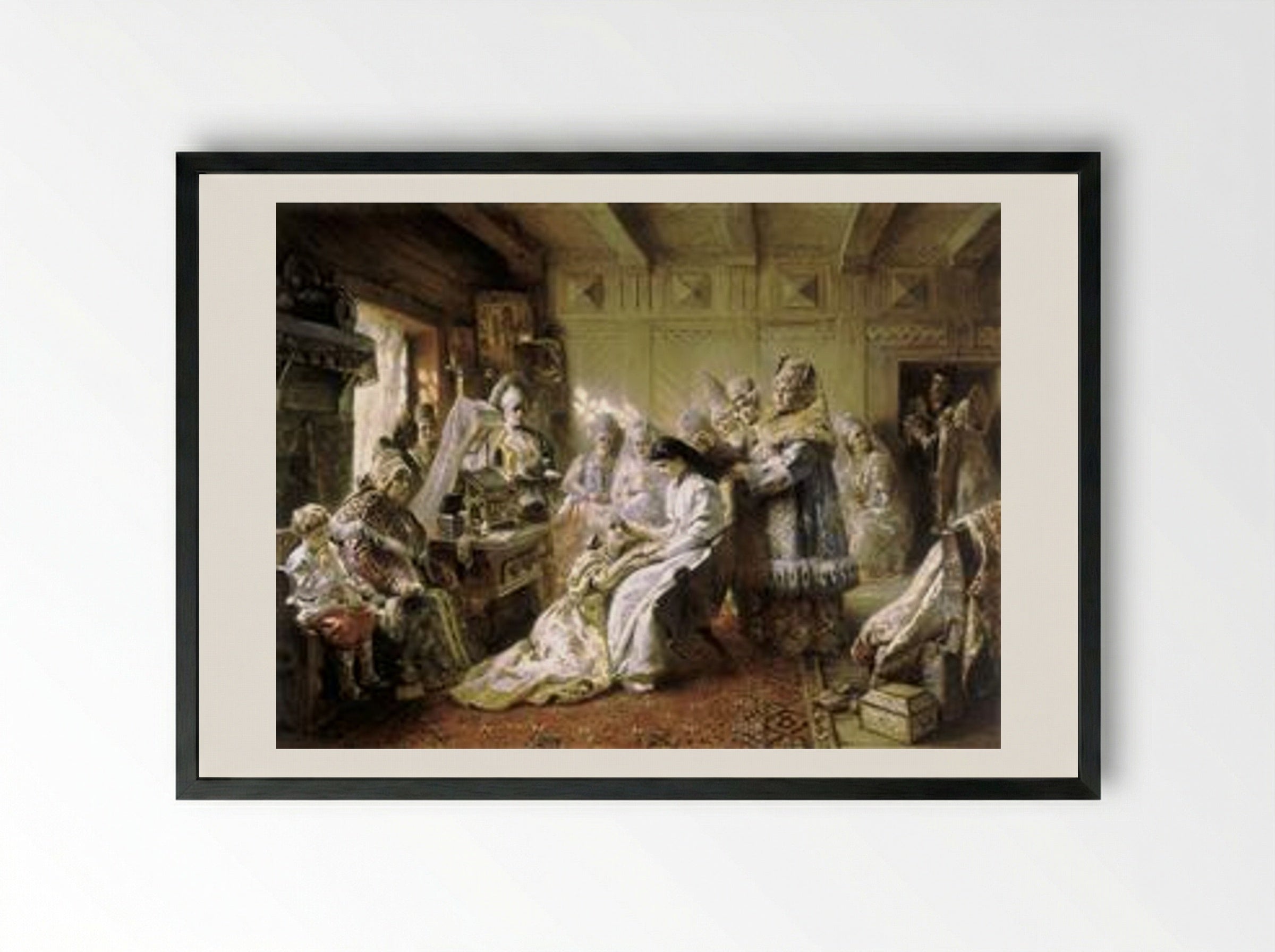 Before the Wedding - Konstantin Makovsky - Framed Print Black