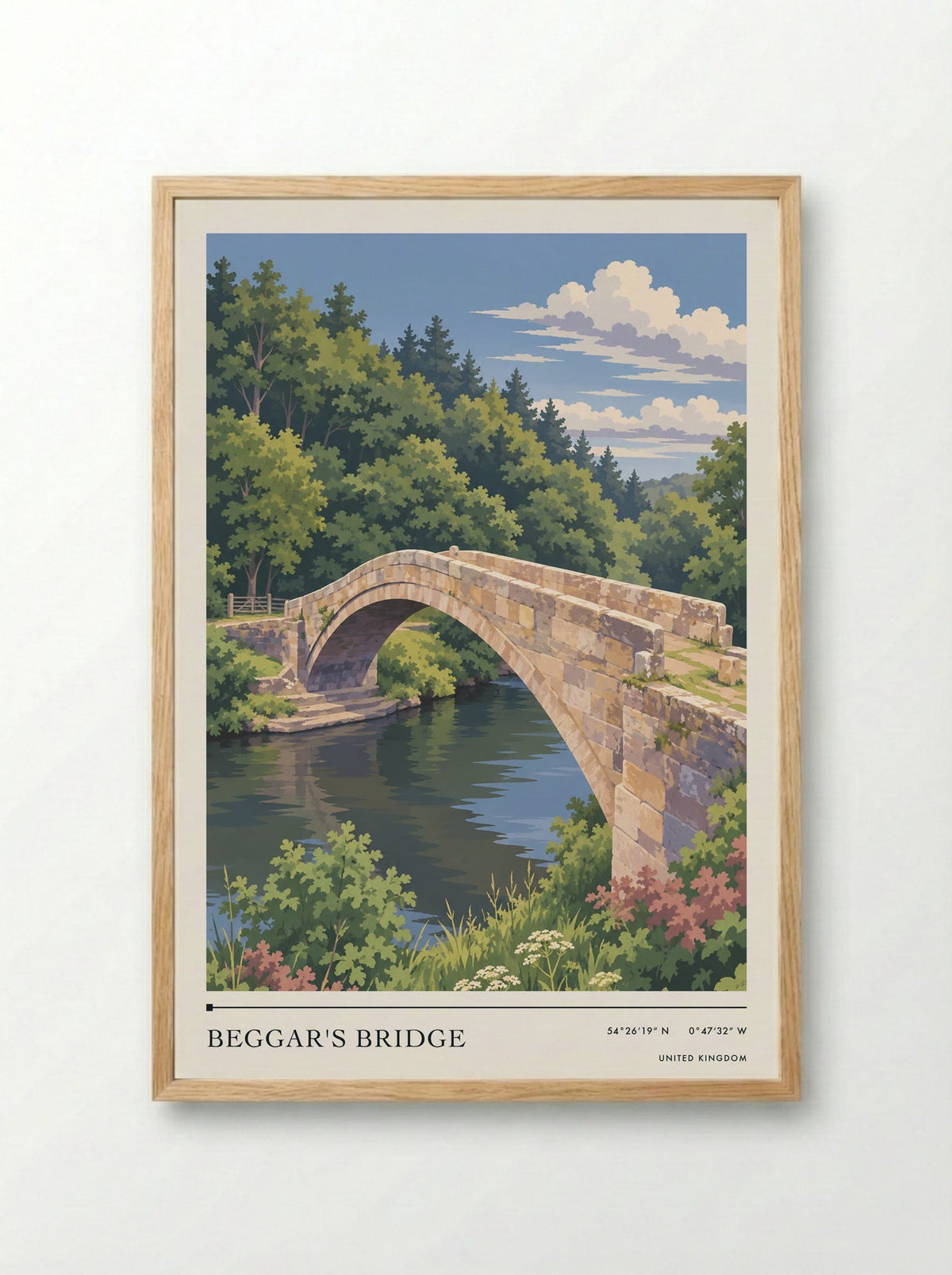 Beggar's Bridge | Travel Poster - Framed Print Wood