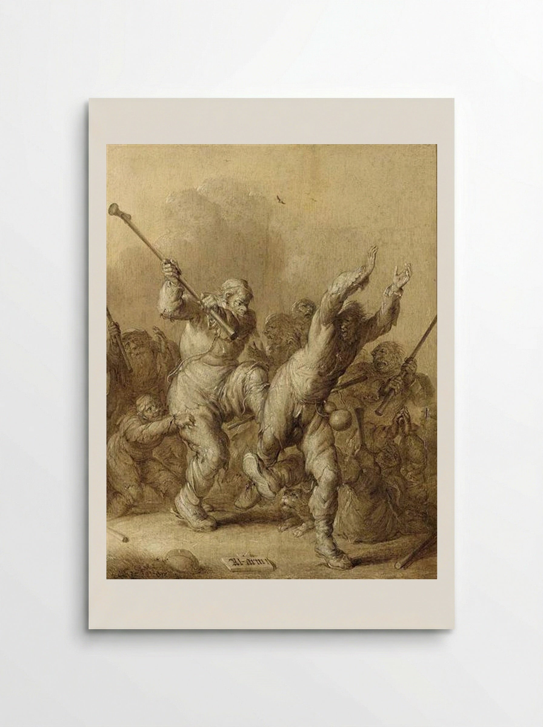 Beggars Fighting - Adriaen van de Venne - Poster