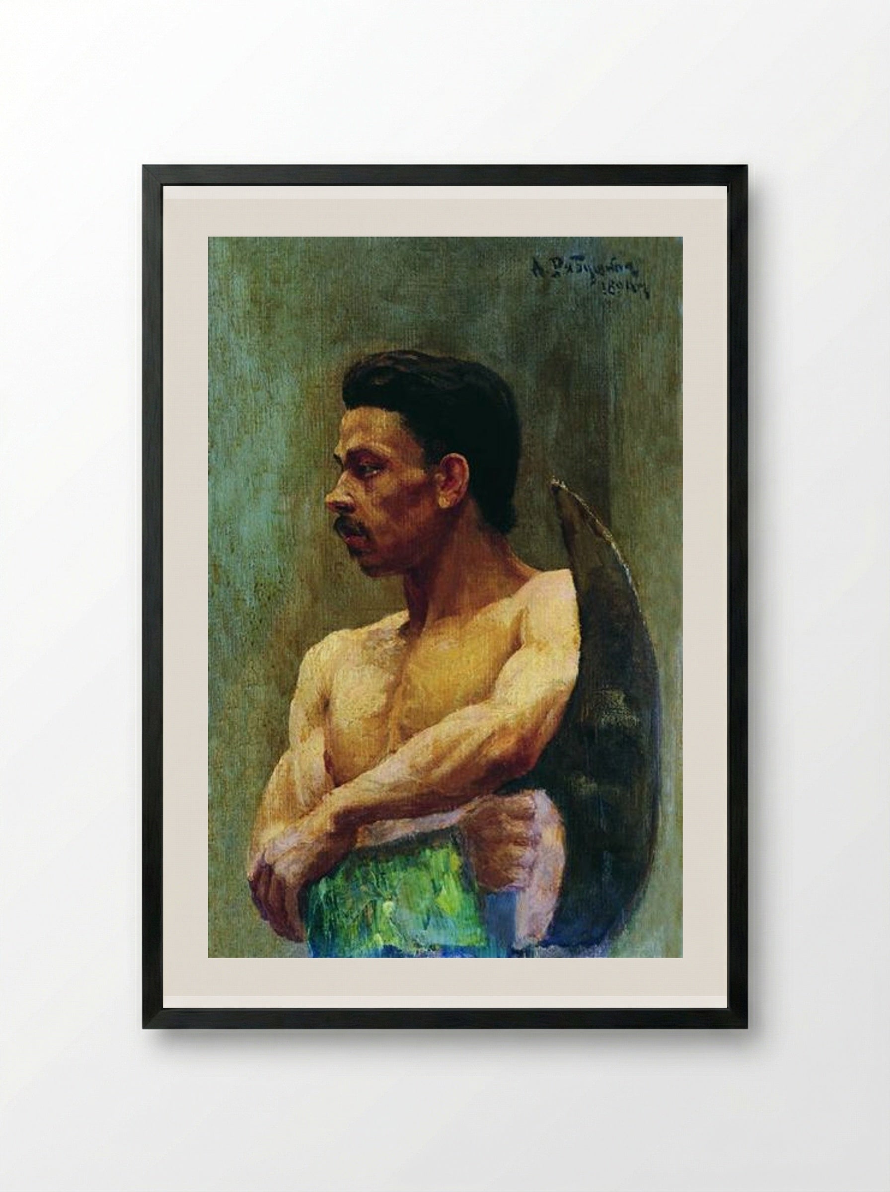 Beginner - Andrei Ryabushkin - Framed Print Black
