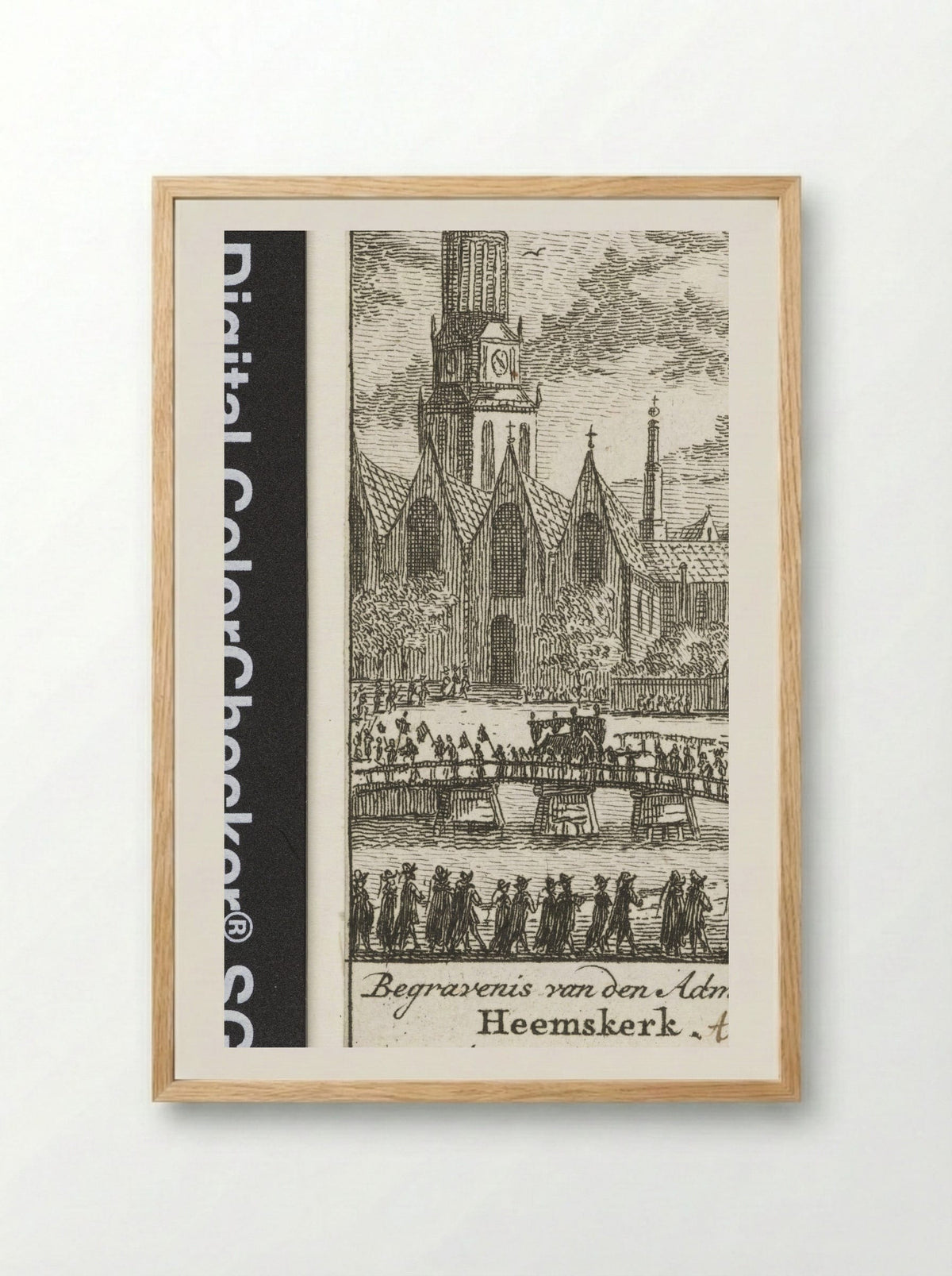 Begrafenis van Jacob van Heemskerck in de Oude Kerk te Amsterdam - Simon Fokke - Framed Print Wood
