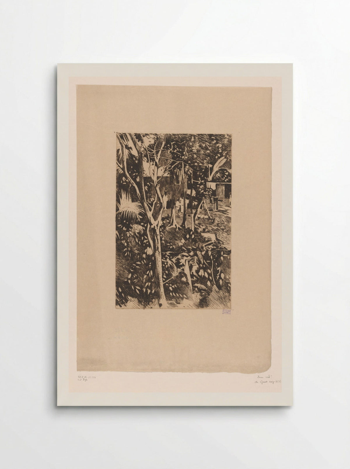 Begroeiing in de tuin van Hotel Bellevue in Buitenzorg - Willem Witsen - Poster