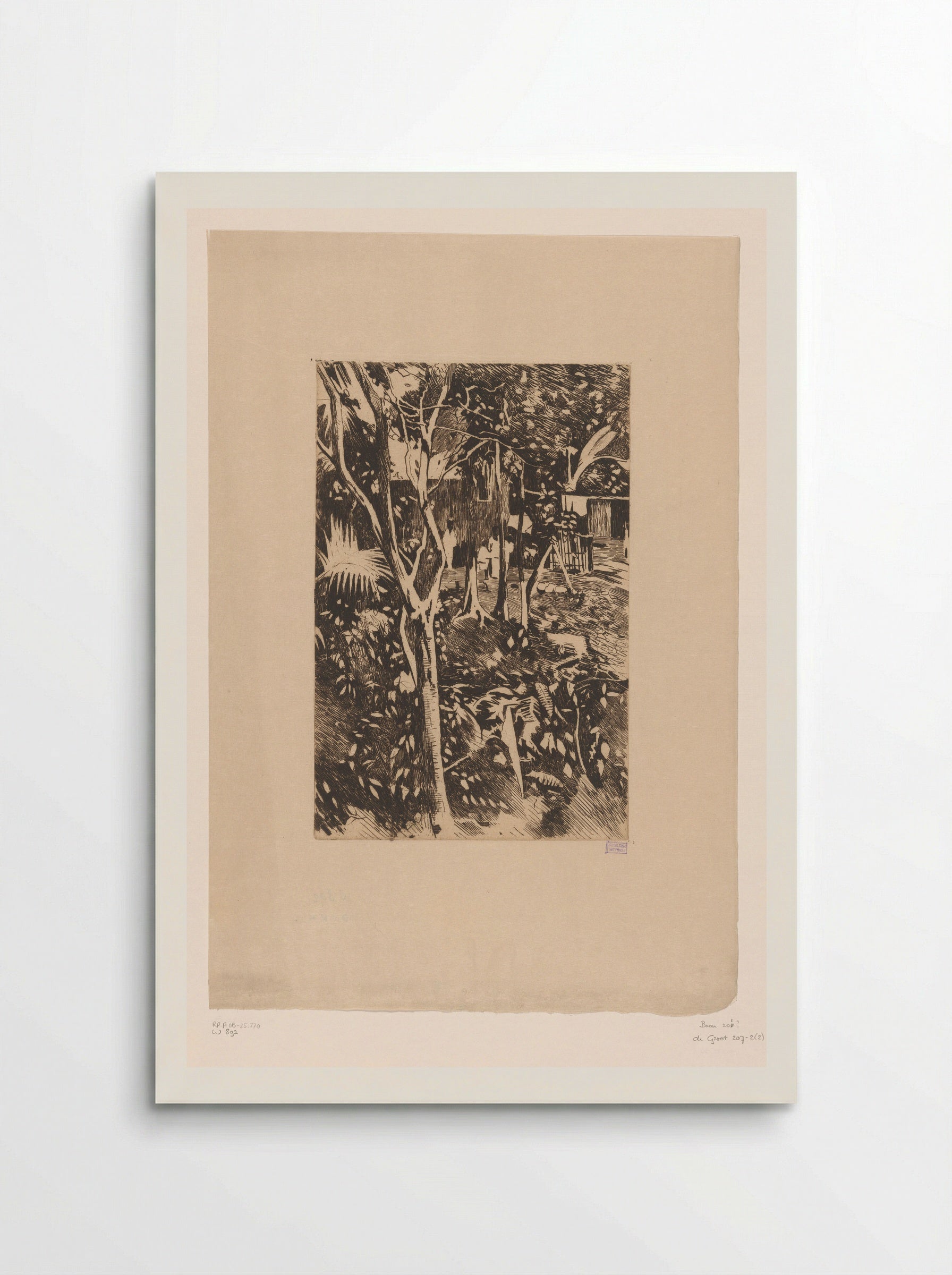 Begroeiing in de tuin van Hotel Bellevue in Buitenzorg - Willem Witsen - Poster