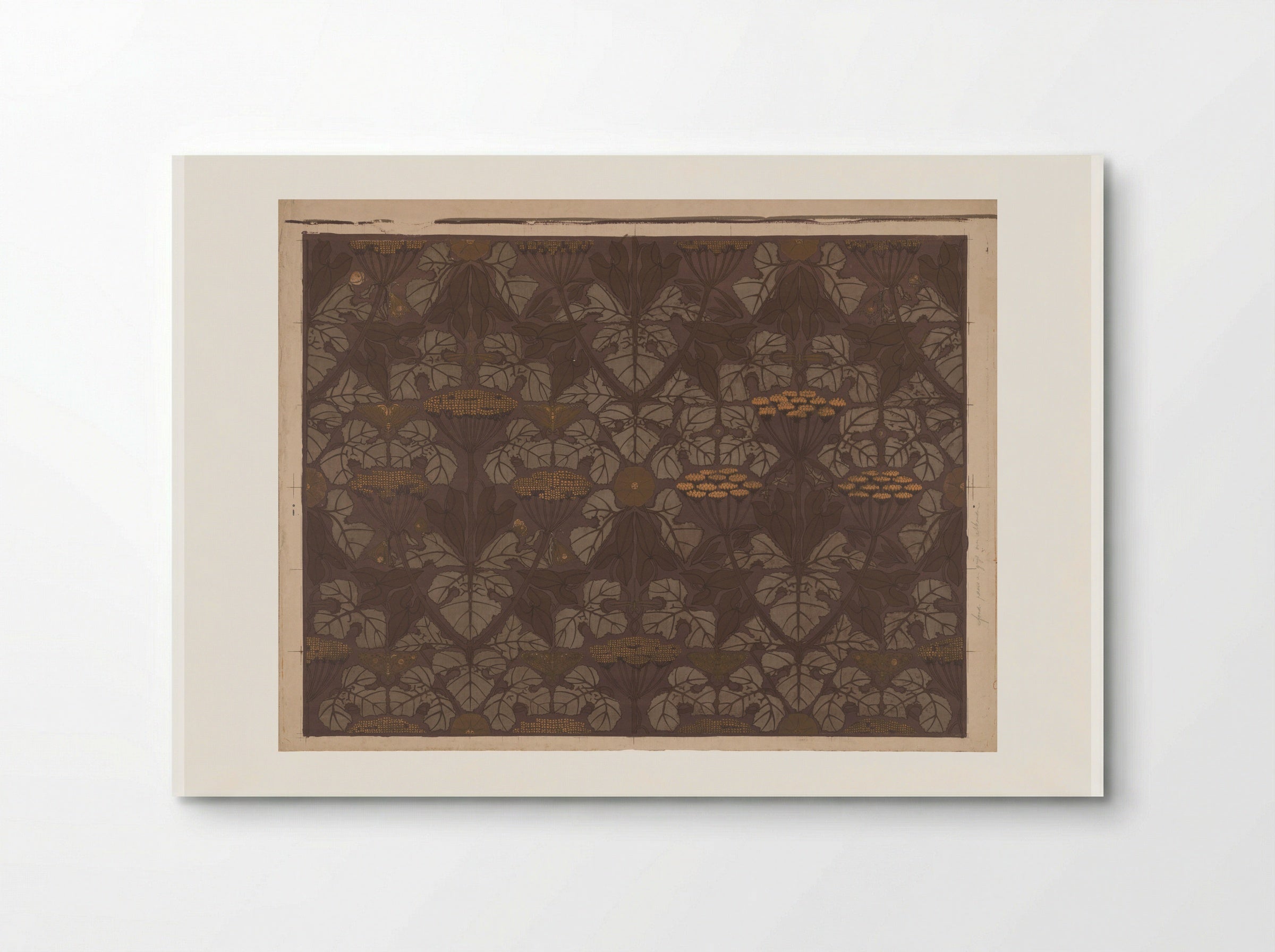 Behangselpapier met schermbloemen, vlinders en libellen - Theo Nieuwenhuis - Poster