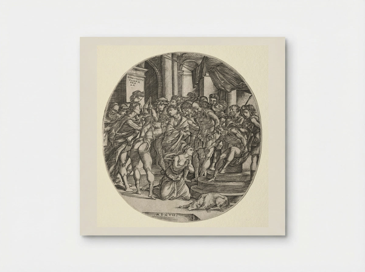 Beheading of Saint Catherine - Domenico Campagnola - Poster