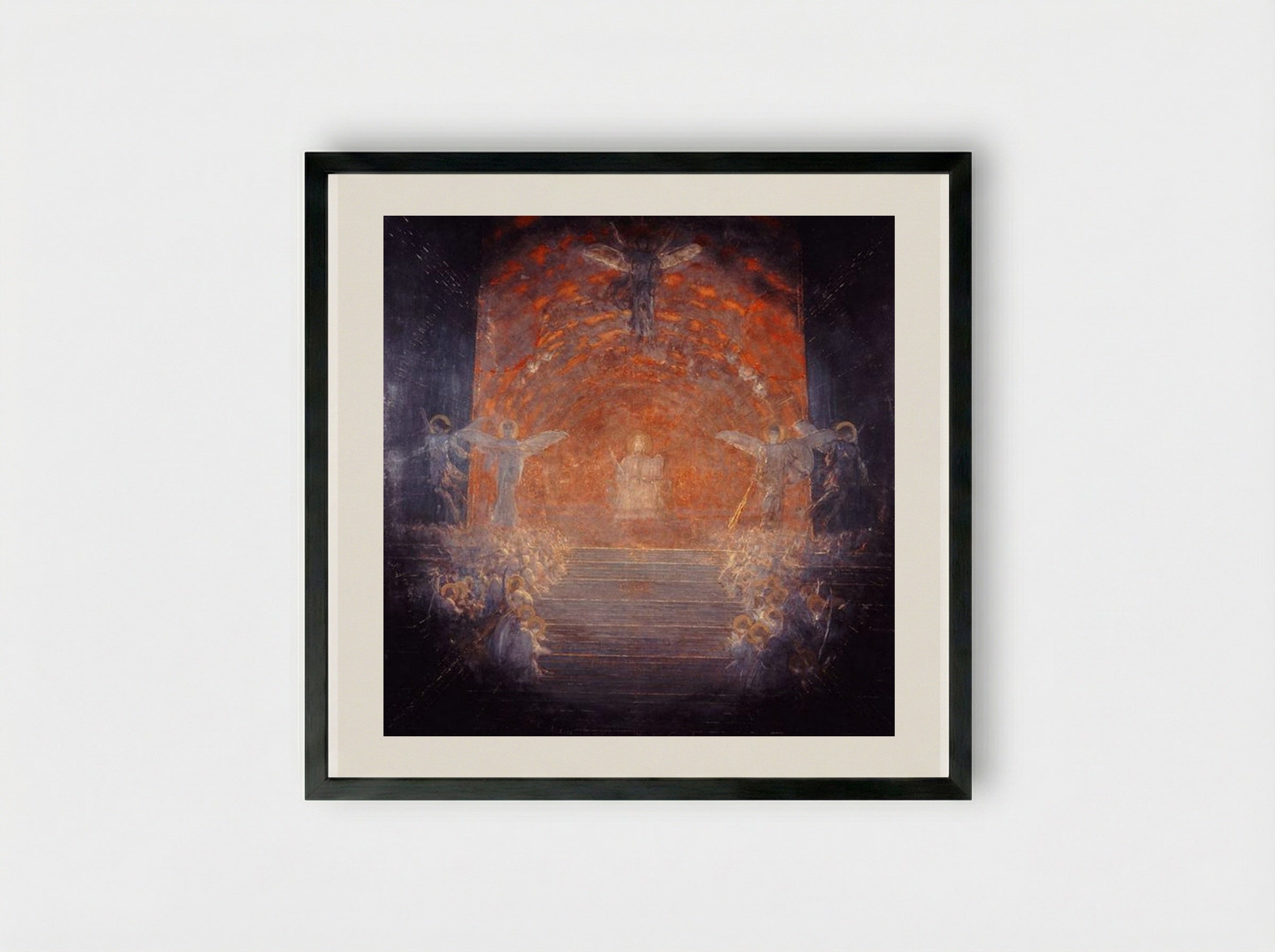 Behold the Celestial Bridegroom Cometh - Nikolaos Gyzis - Framed Print Black
