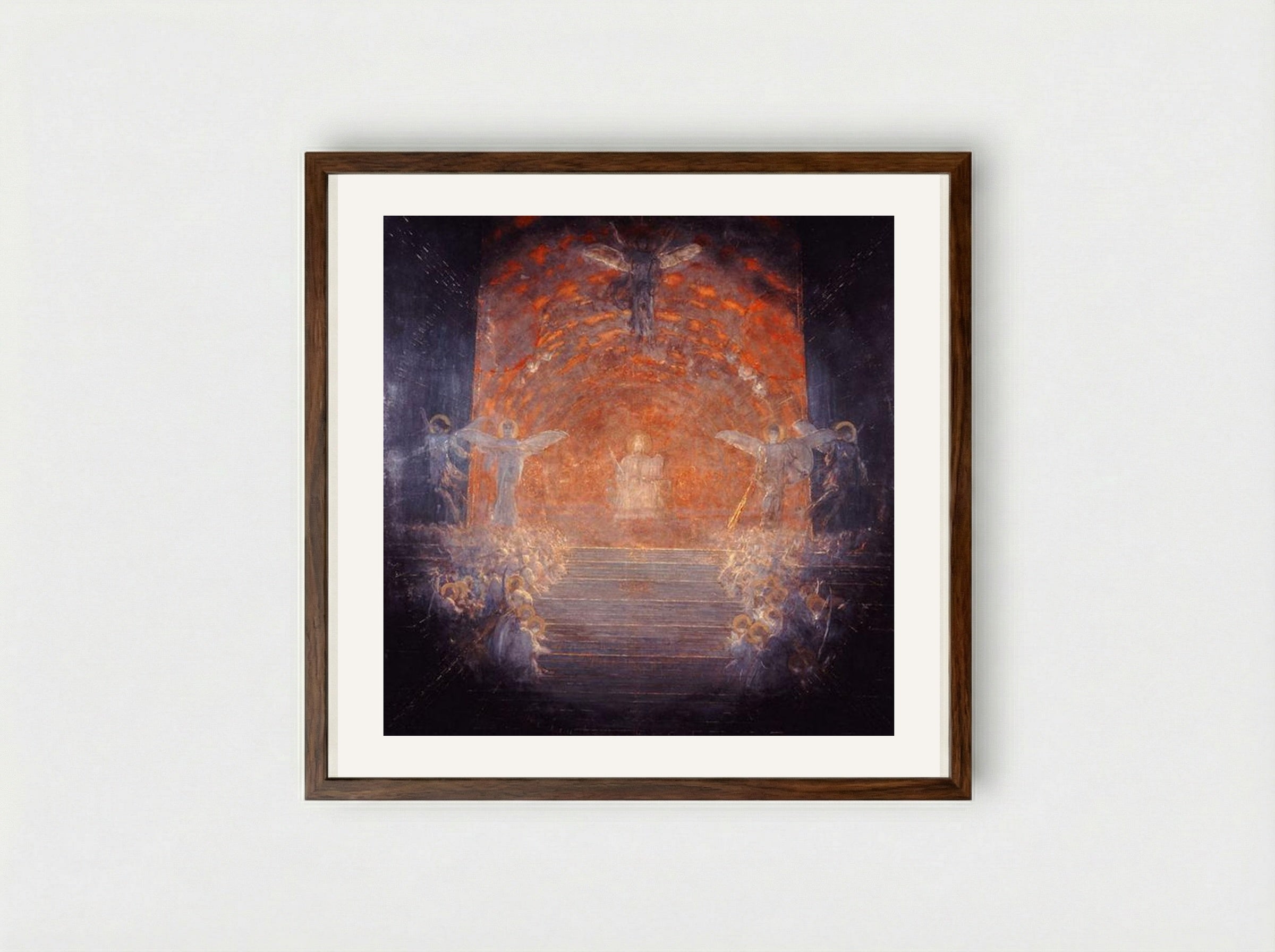Behold the Celestial Bridegroom Cometh - Nikolaos Gyzis - Framed Print Dark Wood
