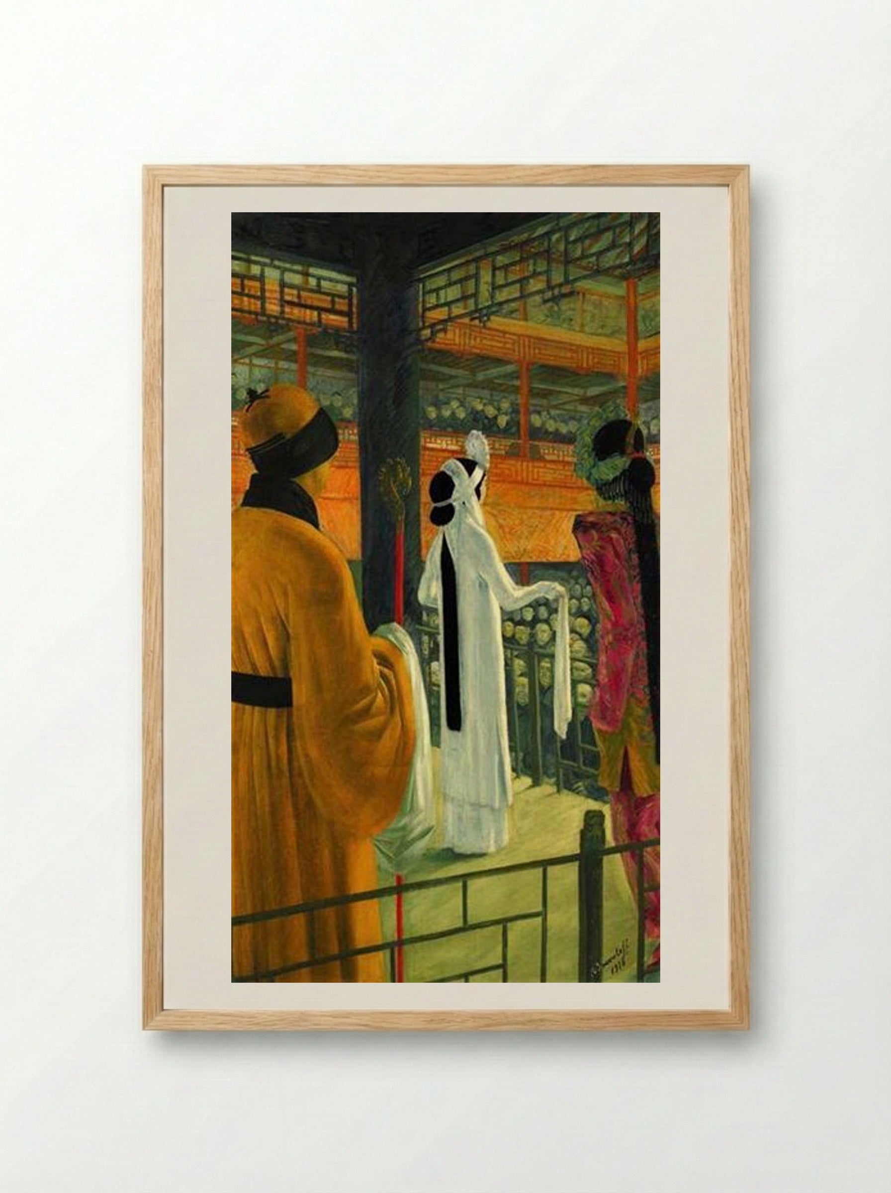 Beijing Opera - Alexandre Jacovleff - Framed Print Wood