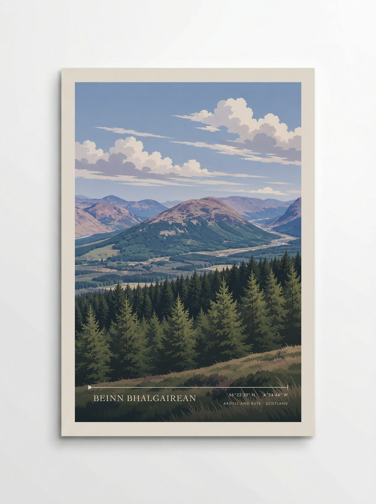 Beinn Bhalgairean, Argyll and Bute | Travel Poster - Poster
