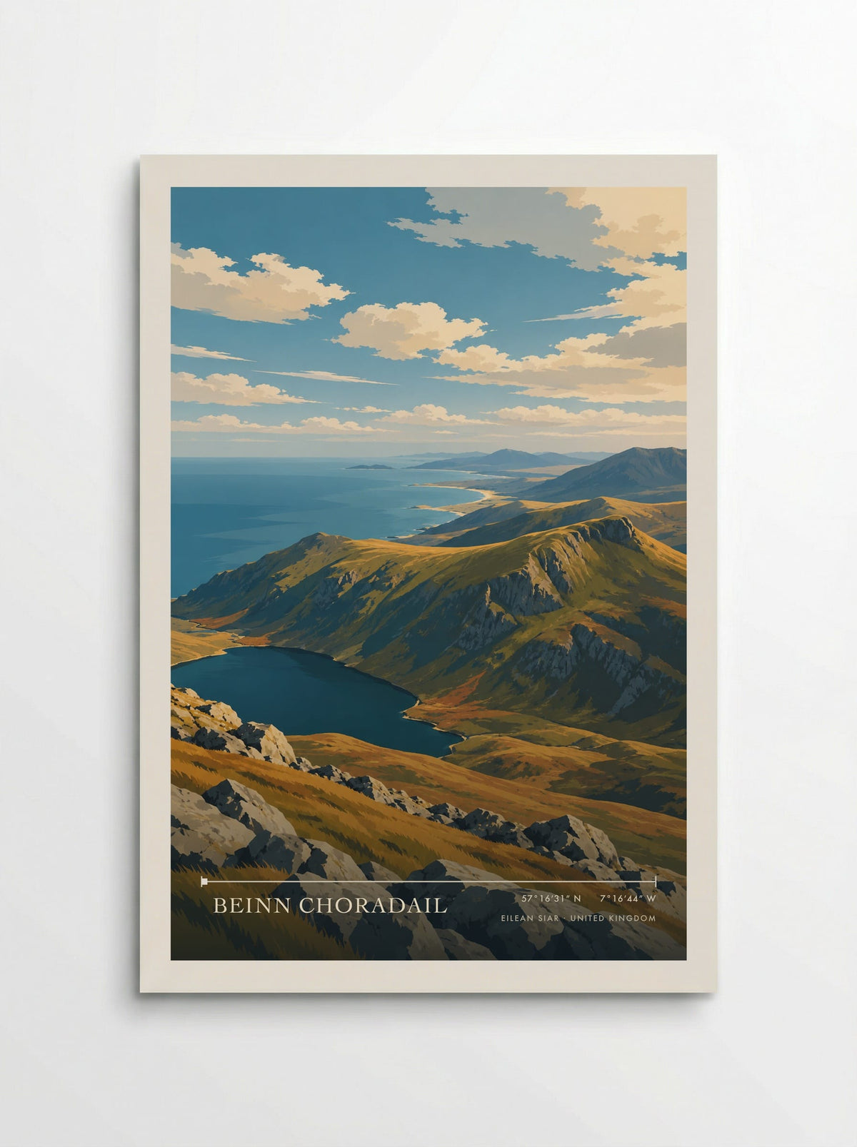 Beinn Choradail, Eilean Siar | Travel Poster - Poster