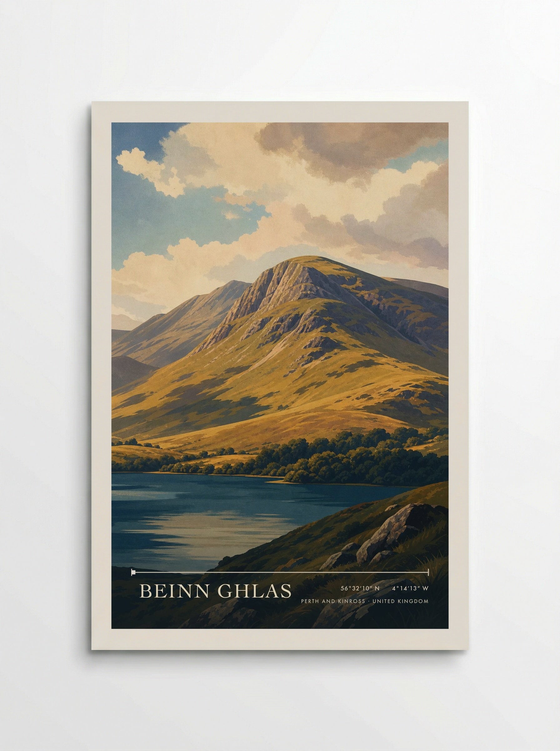 Beinn Ghlas Perth and Kinross United Kingdom Travel Poster - Poster