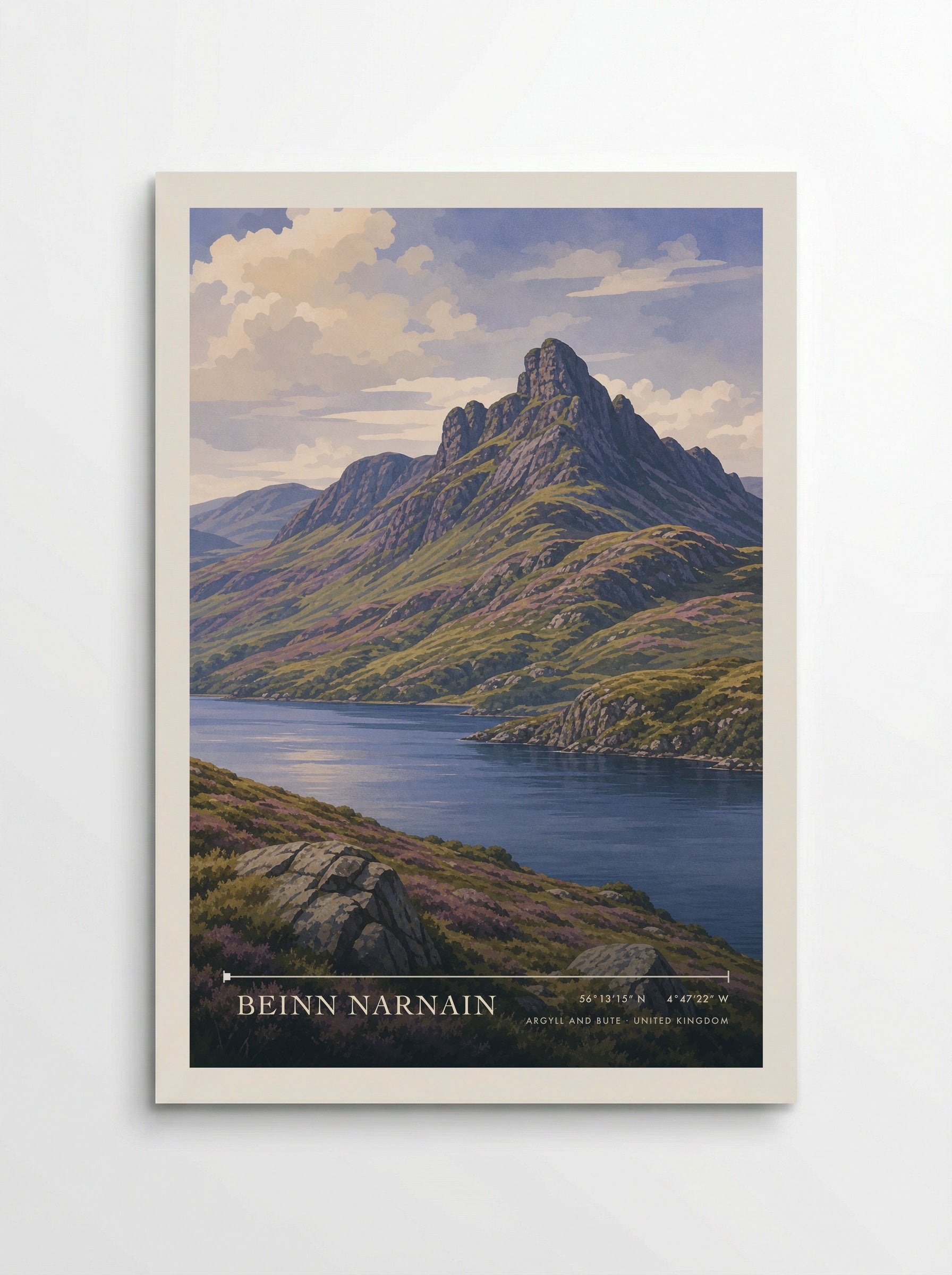 Beinn Narnain Argyll and Bute United Kingdom Travel Poster - Poster
