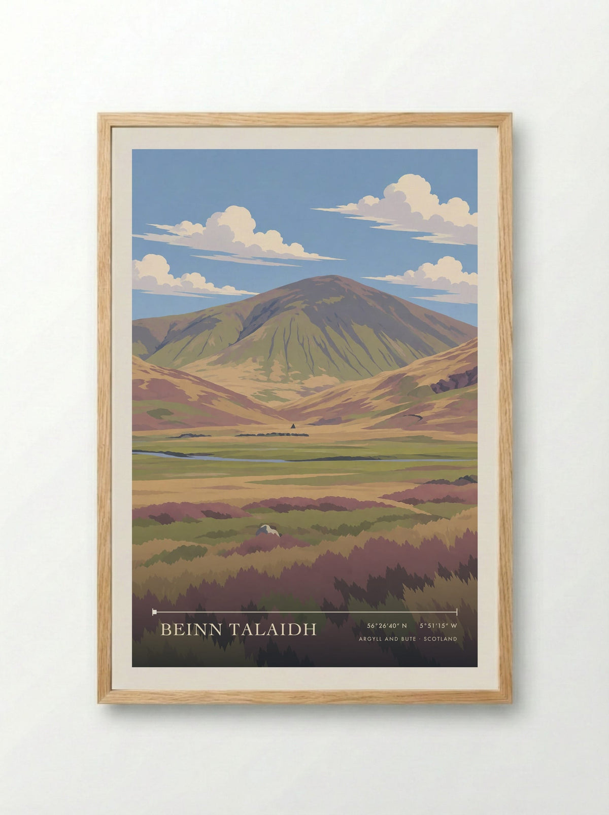 Beinn Talaidh, Argyll and Bute | Travel Poster - Framed Print Wood