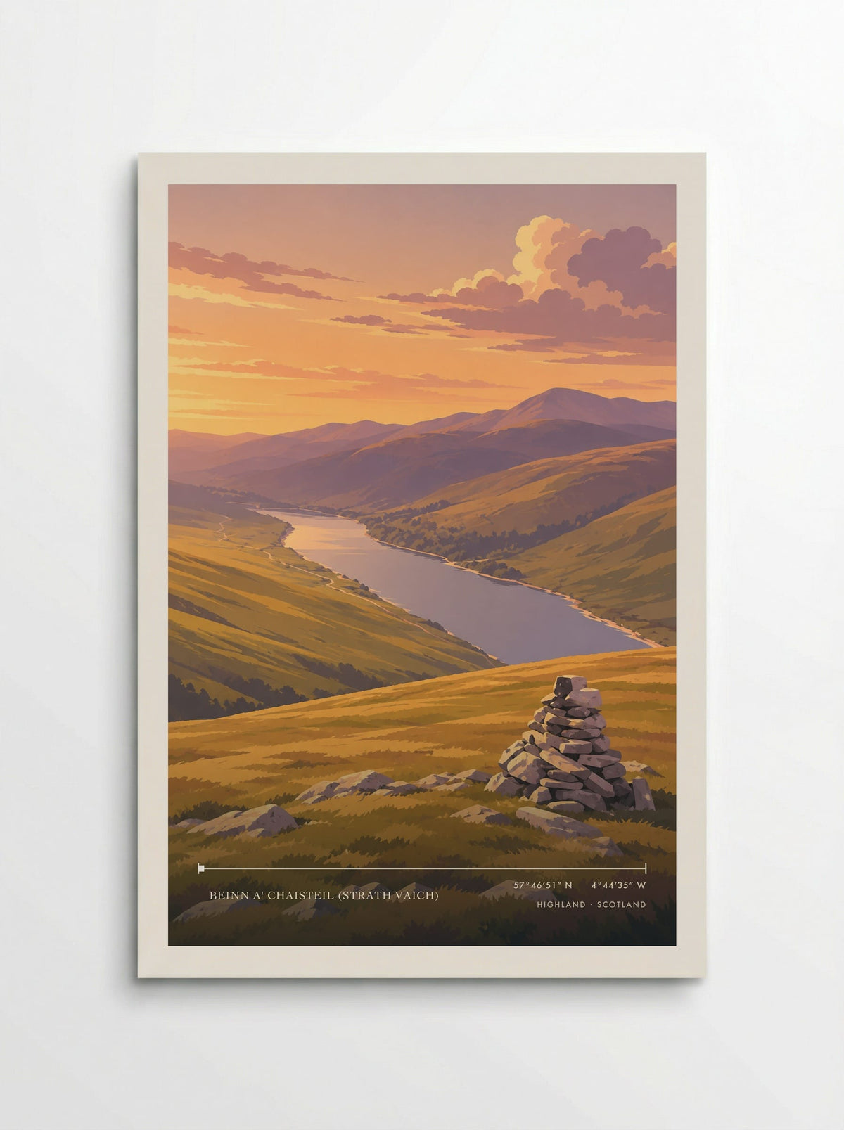 Beinn a' Chaisteil (Strath Vaich), Highland | Travel Poster - Poster