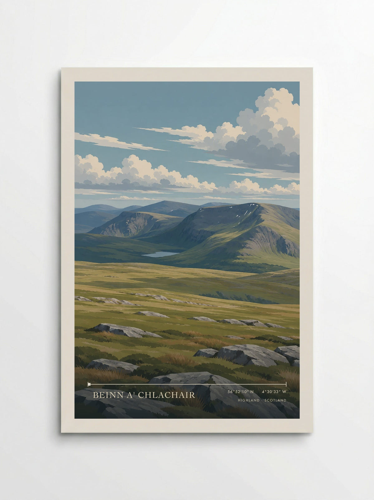 Beinn a' Chlachair, Highland | Travel Poster - Poster