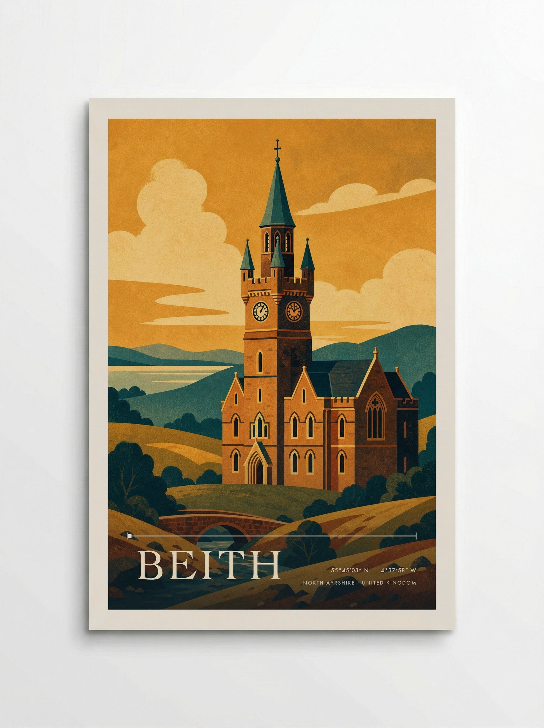 Beith North Ayrshire United Kingdom Travel Poster - Poster