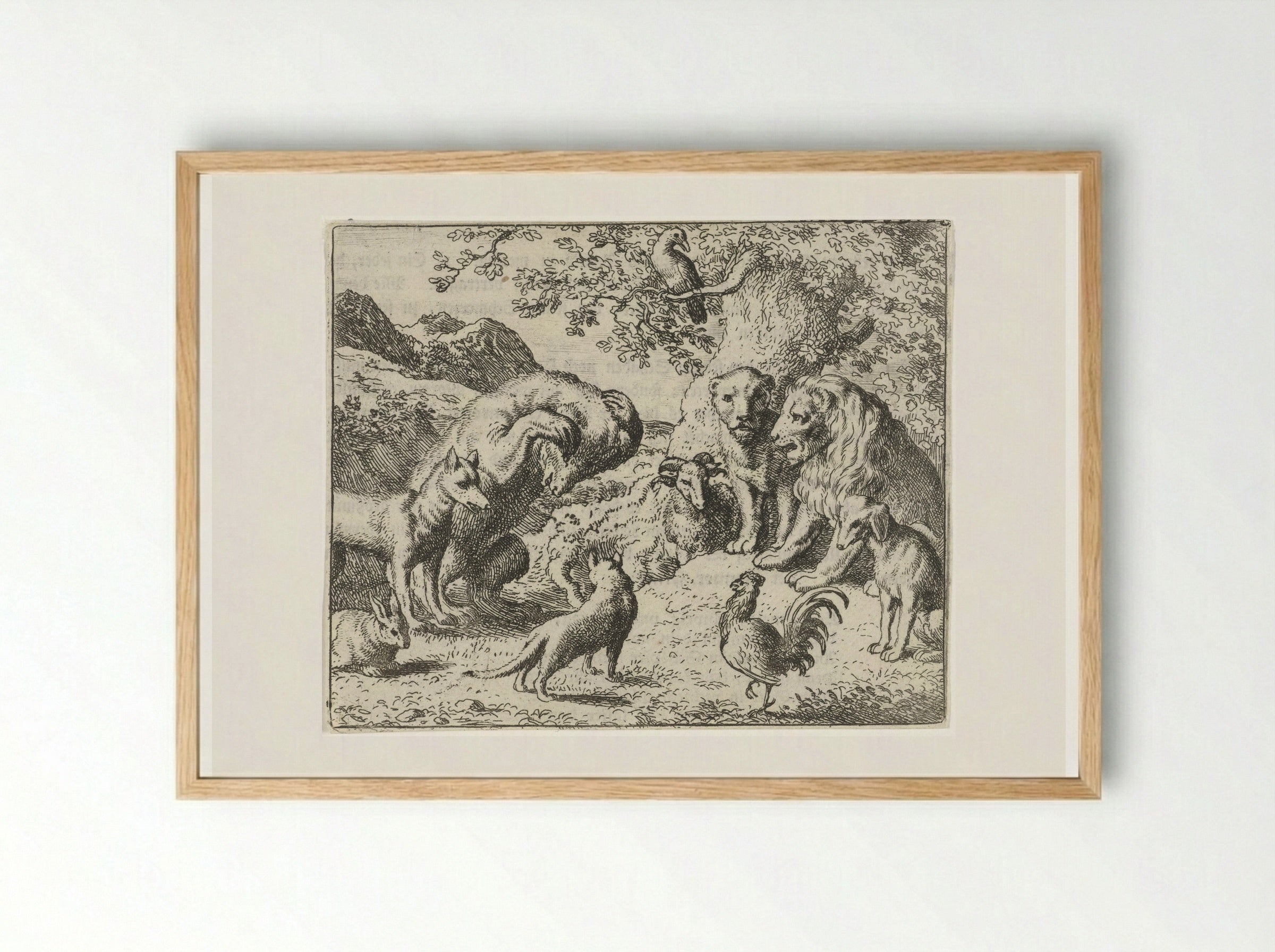 Beklag van Bruun de beer - Allaert van Everdingen - Framed Print Wood