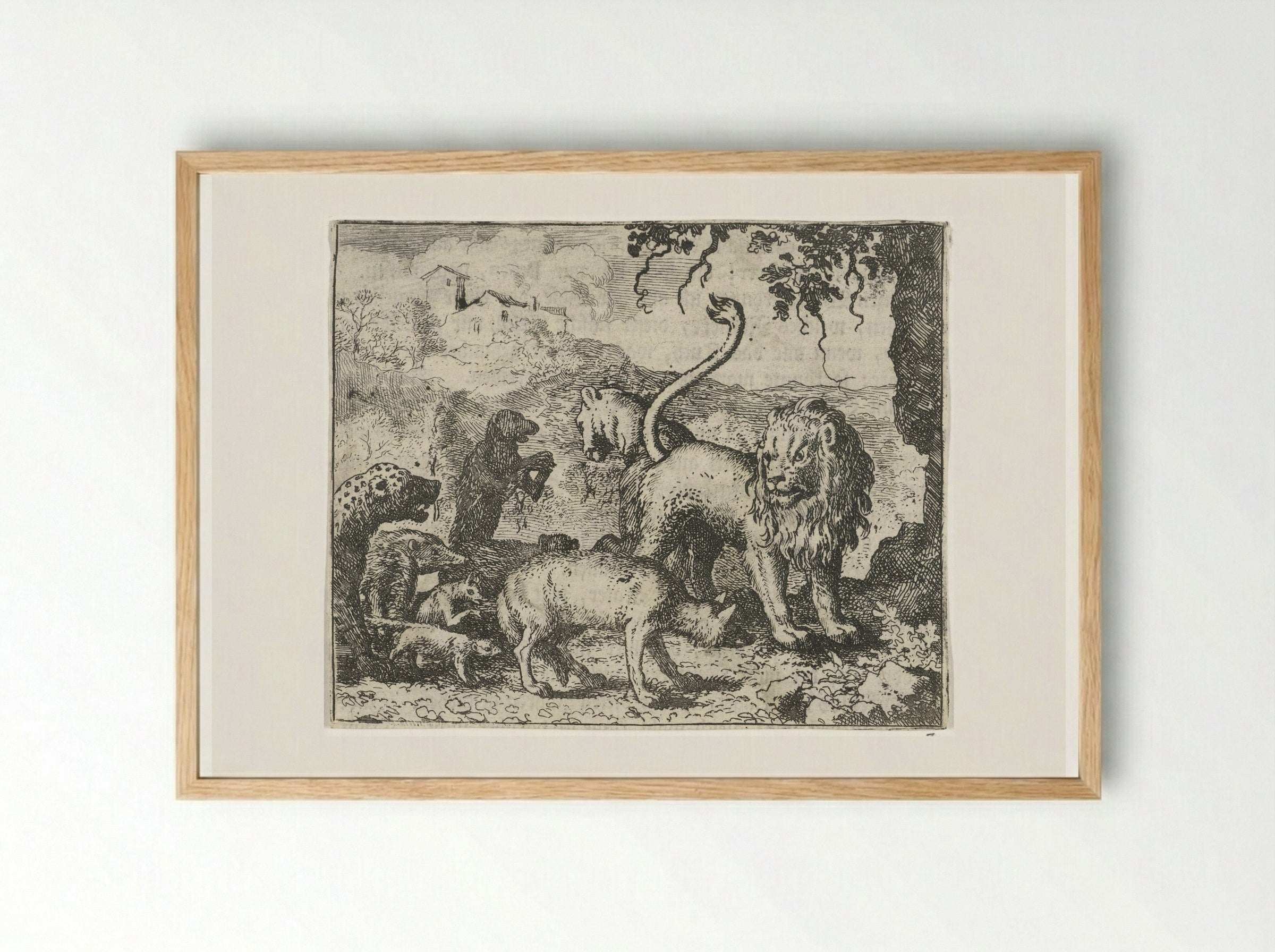 Beklag van Isengrijn de wolf - Allaert van Everdingen - Framed Print Wood