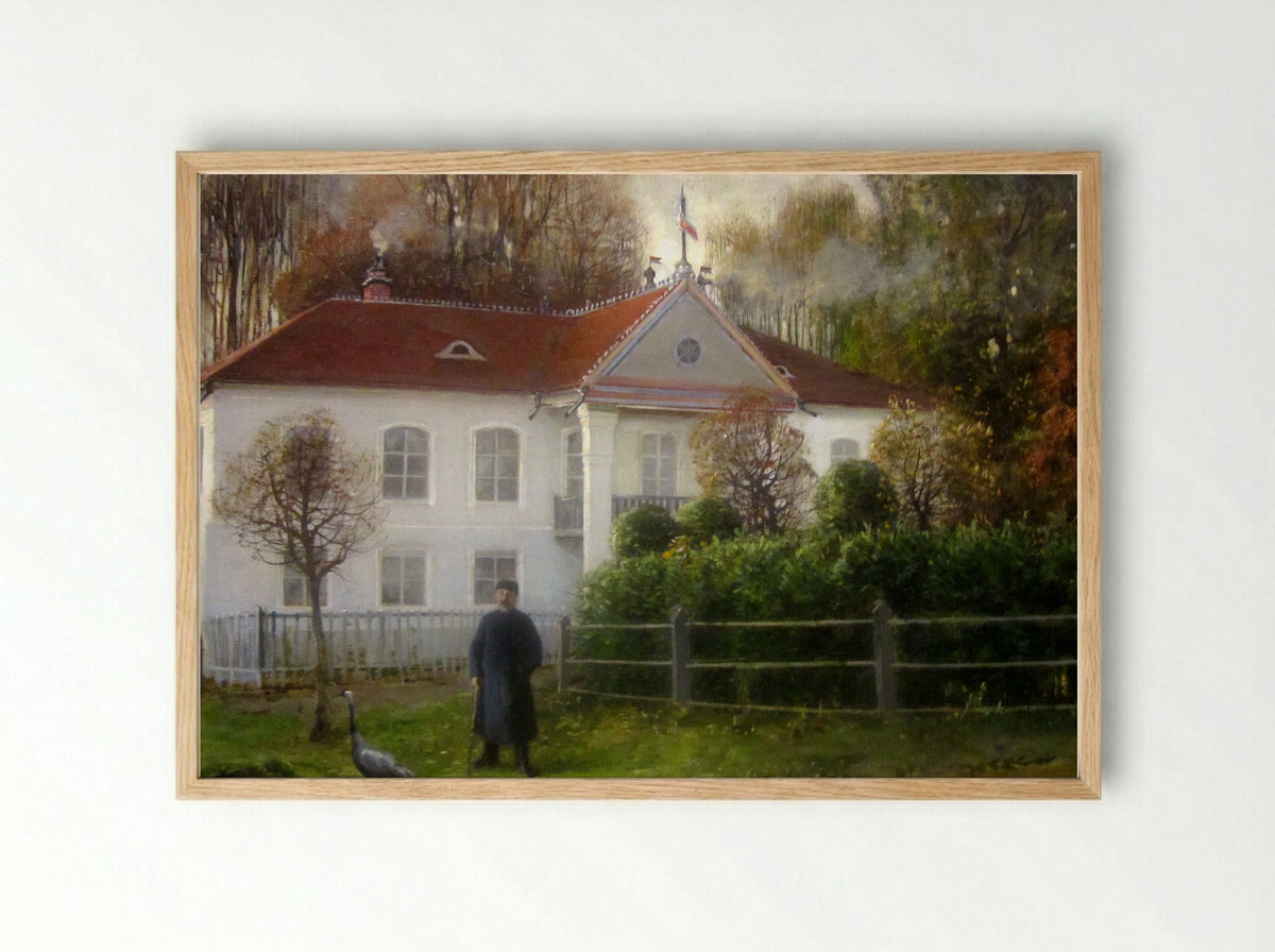 Belarusian Landscape: Drecheluki Country Estate - Julius Sergius von Klever - Framed Print Wood