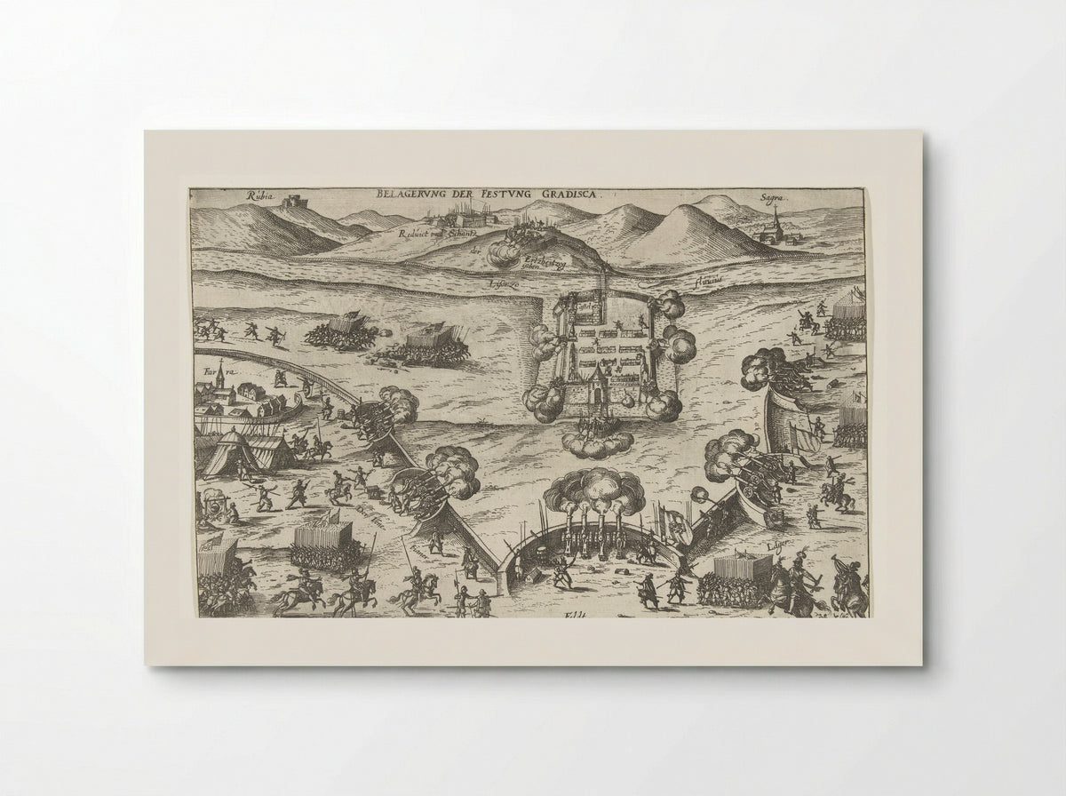 Beleg van de vesting Gradisca - Georg Keller - Poster