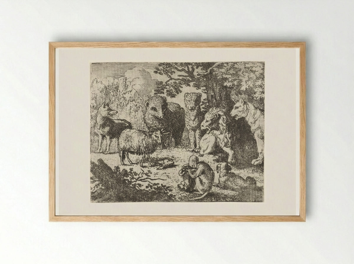 Belijn Arrives at Court - Allaert van Everdingen - Framed Print Wood